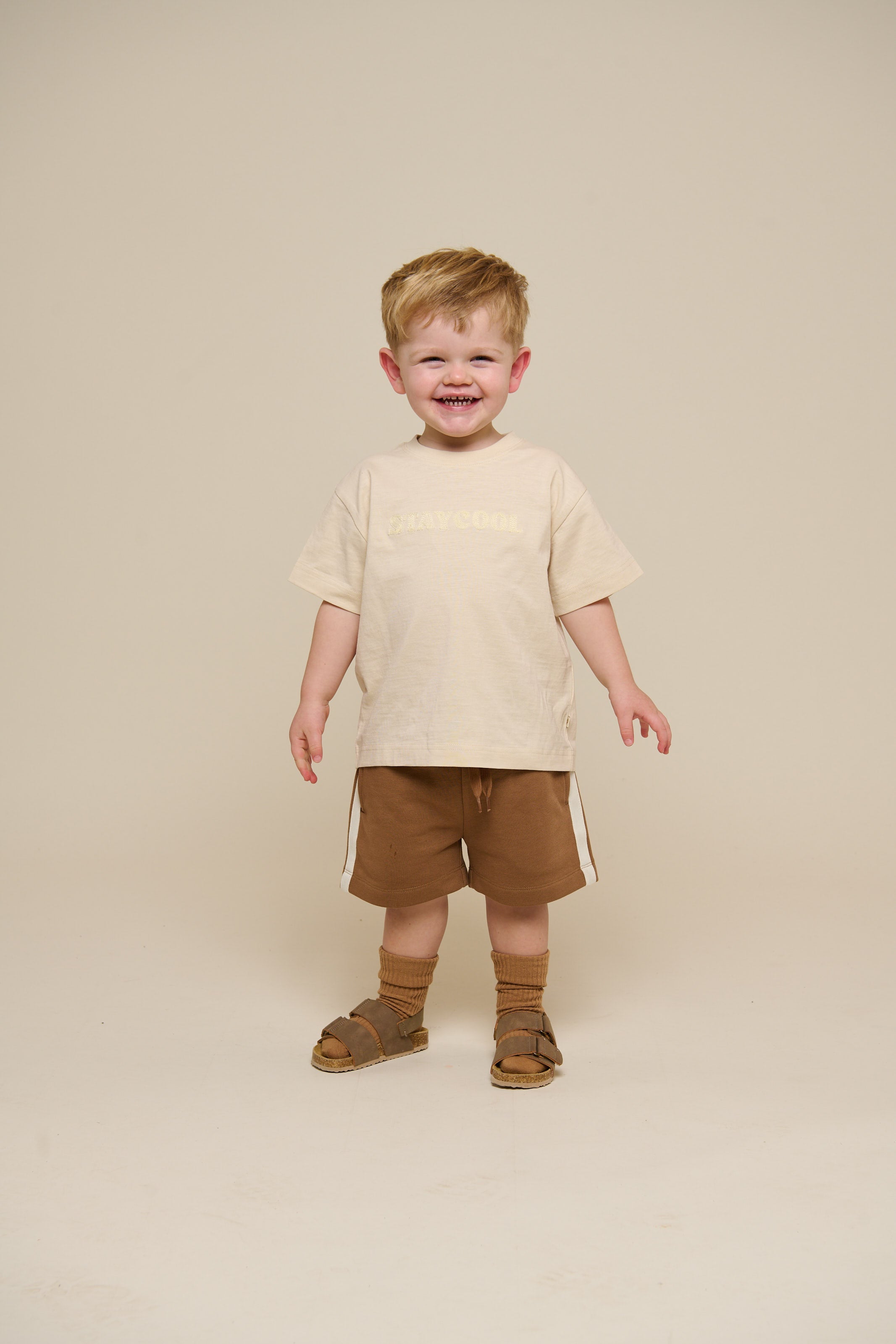 Slub jersey T-shirt med broderi - Kids - Offwhite | 101159 Villum