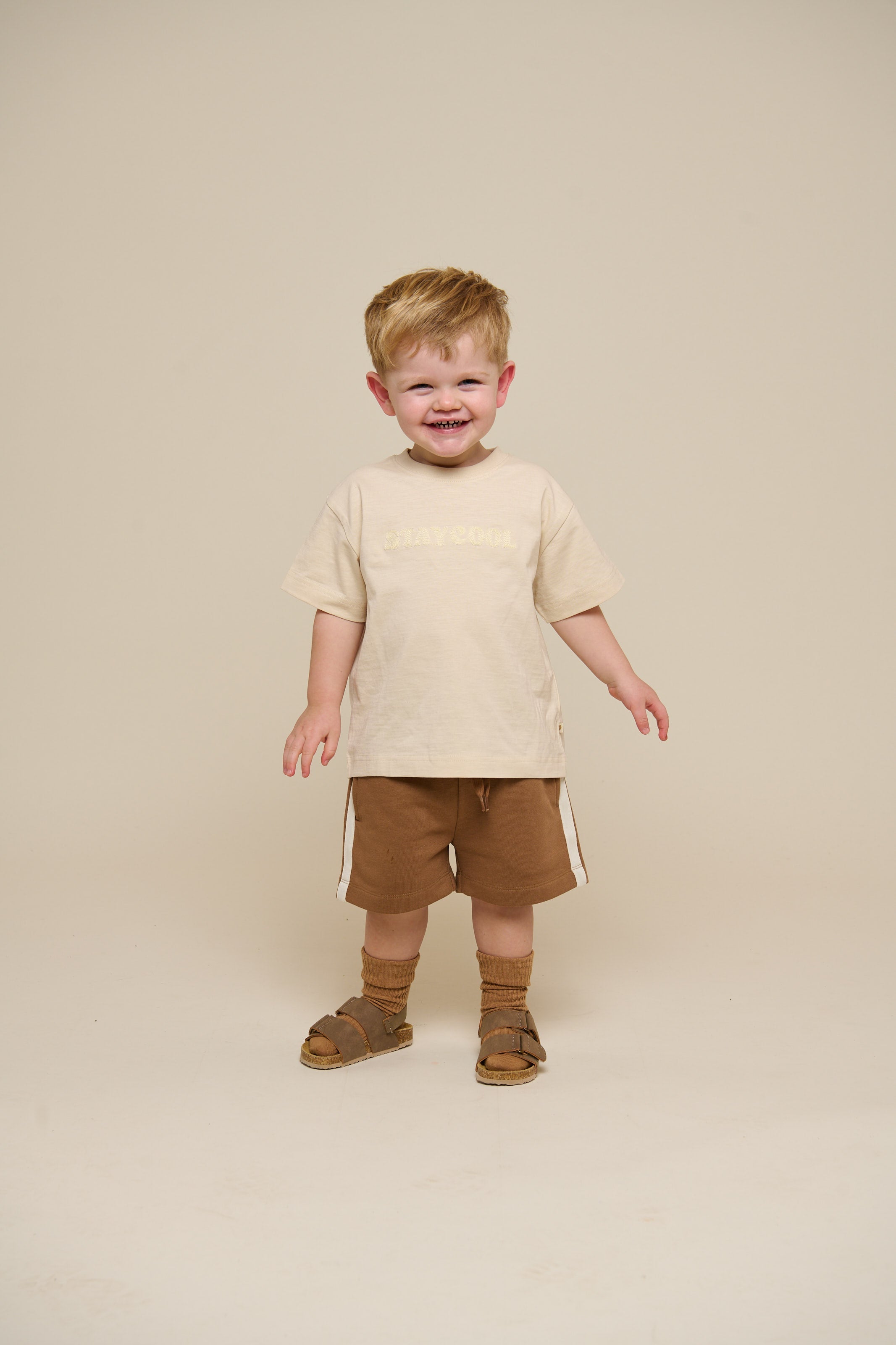 Sweatshorts med kontrast bånd - Kids - Coconut | 101263 Carter