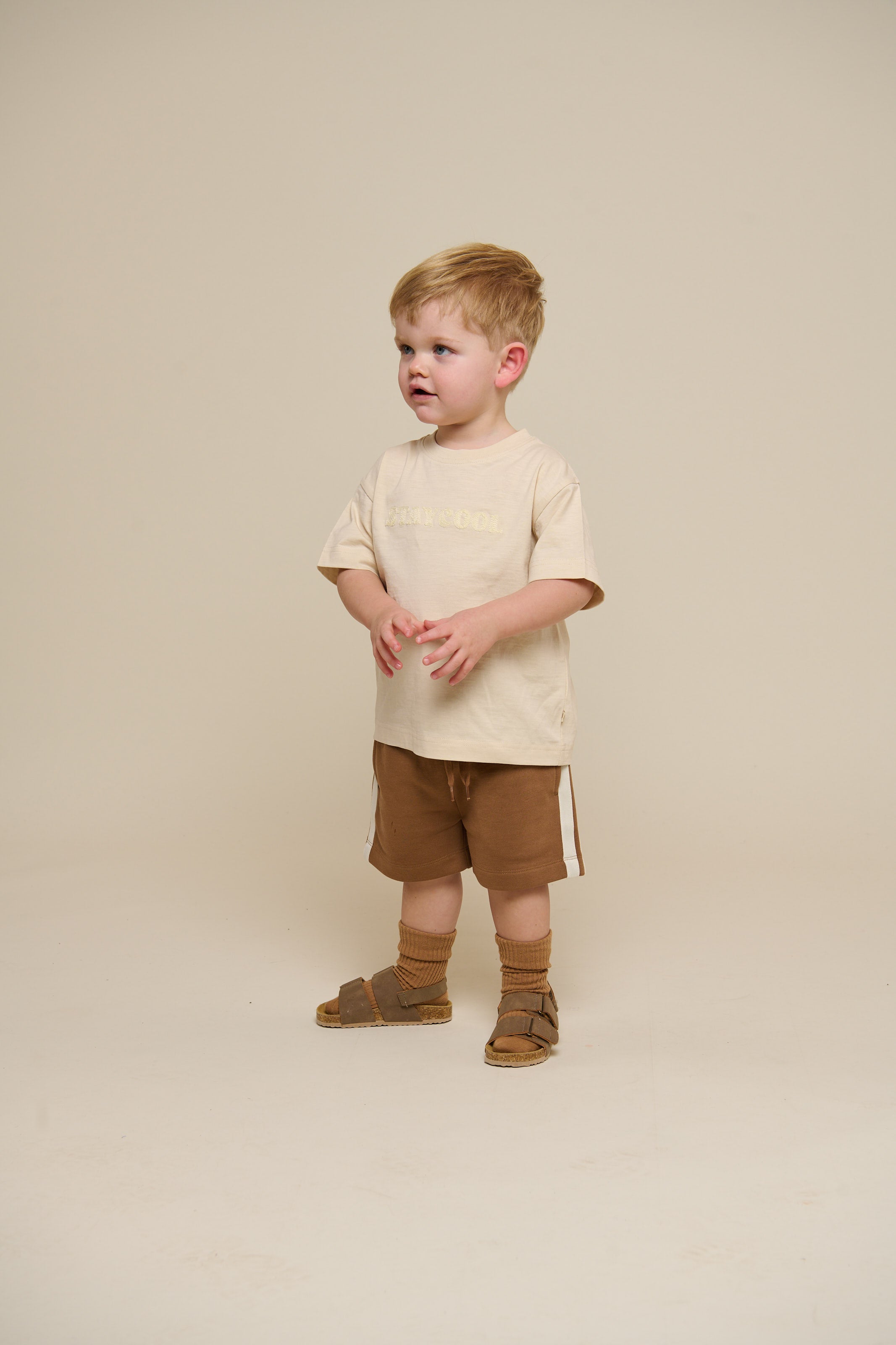 Sweatshorts med kontrast bånd - Kids - Coconut | 101263 Carter