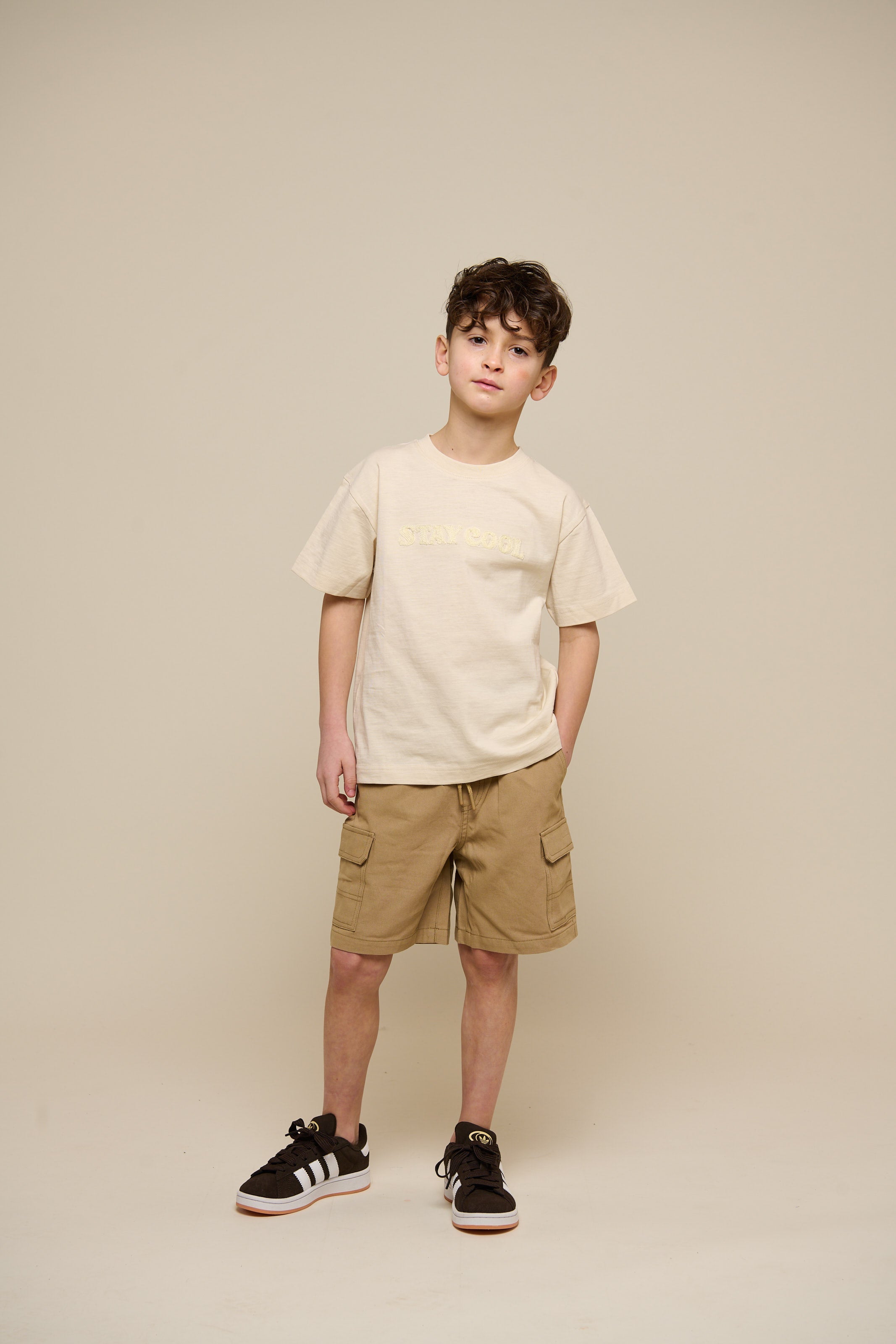 Slub jersey T-shirt med broderi - Tween - Offwhite | 101160 Villum