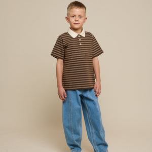 Stribet jersey poloshirt - Tween - Dark Brown | 101174 Otto
