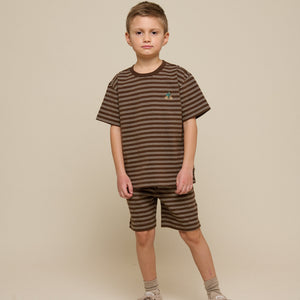 Stribede jersey shorts - Tween - Dark Brown | 101182 Otto