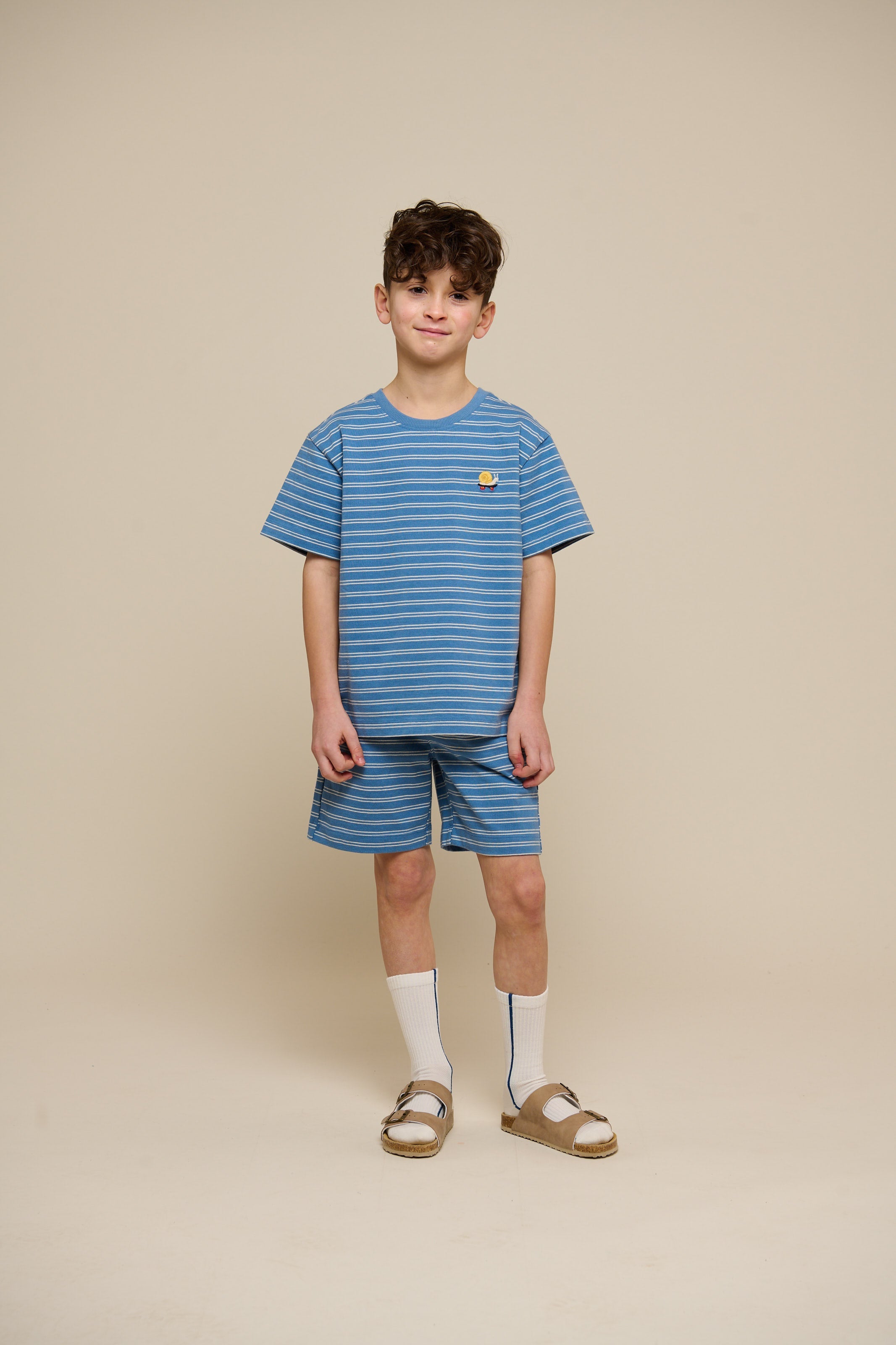 Stribede jersey shorts - Tween - Dusty Blue | 101184 Otto