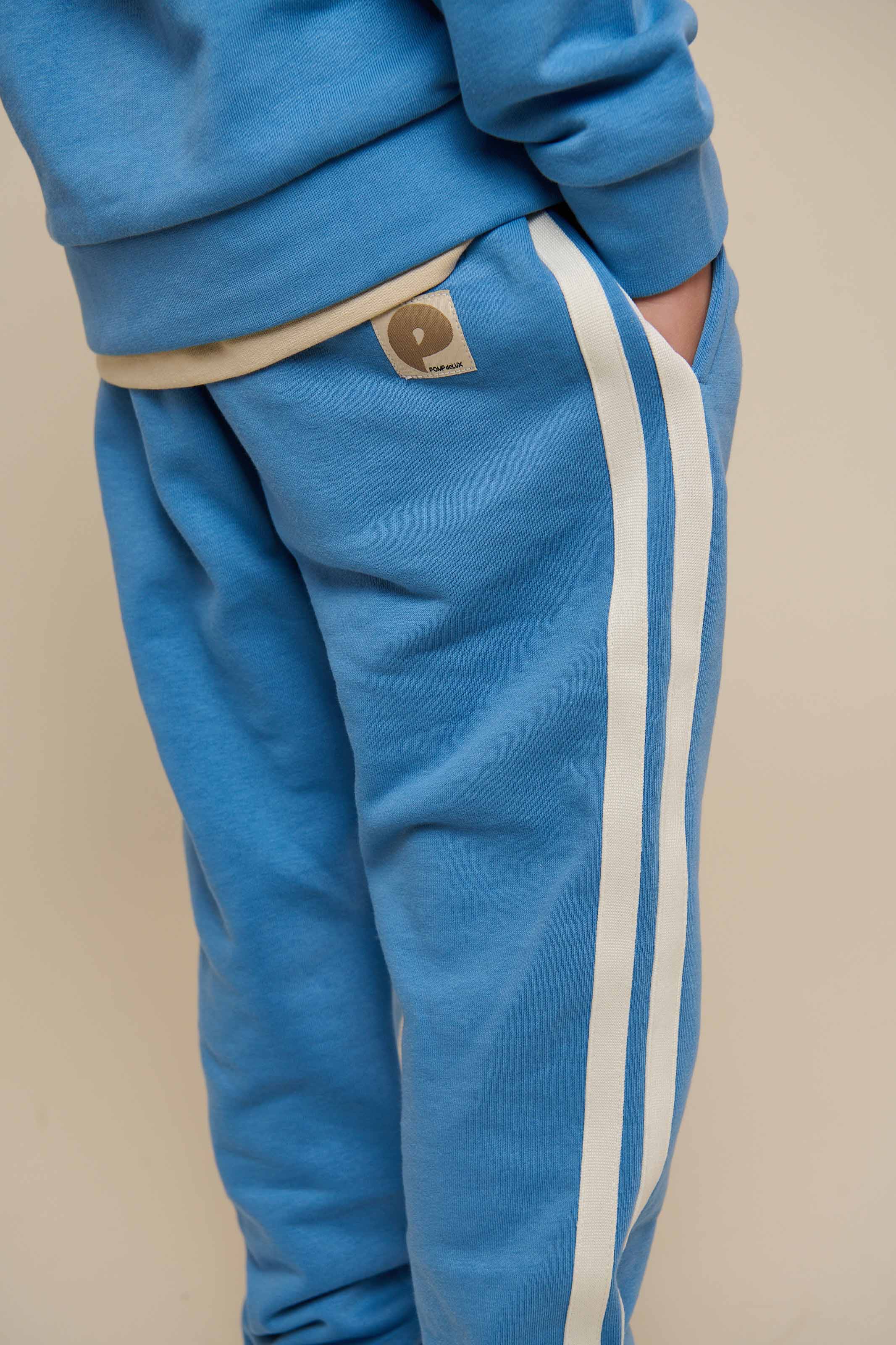 Sweatpants med kontrast bånd - Tween - Dusty Blue | 101258 Carter