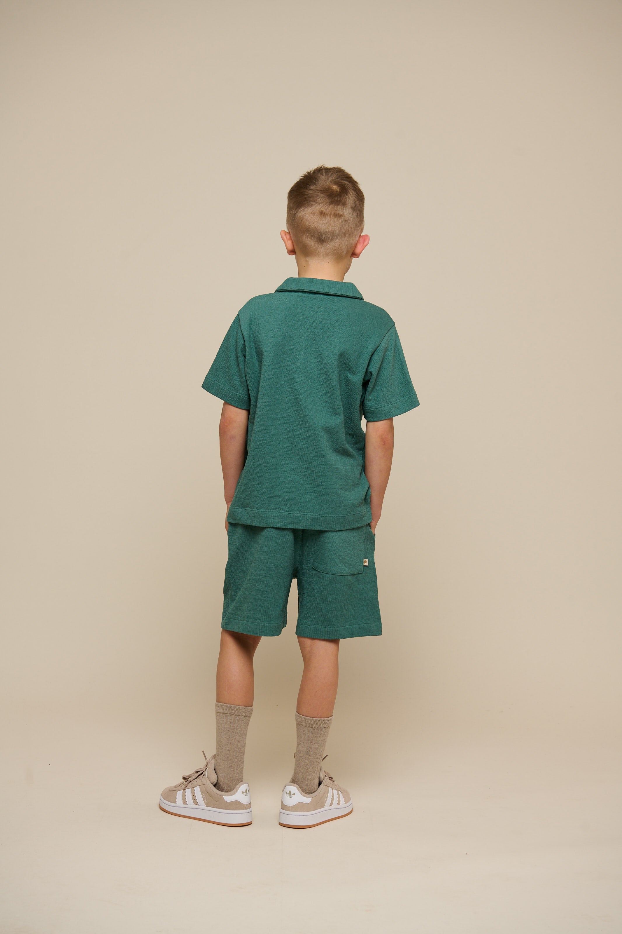 Polo T-shirt i jersey med struktur - Tween - Tropical Green | 101216 Sonny
