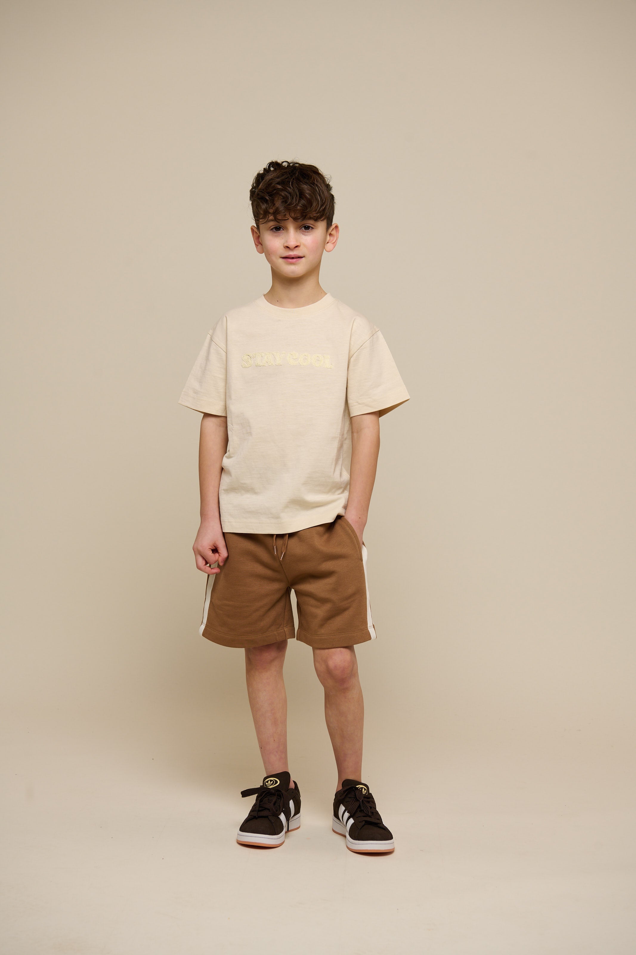 Sweatshorts med kontrast bånd - Tween - Coconut | 101264 Carter