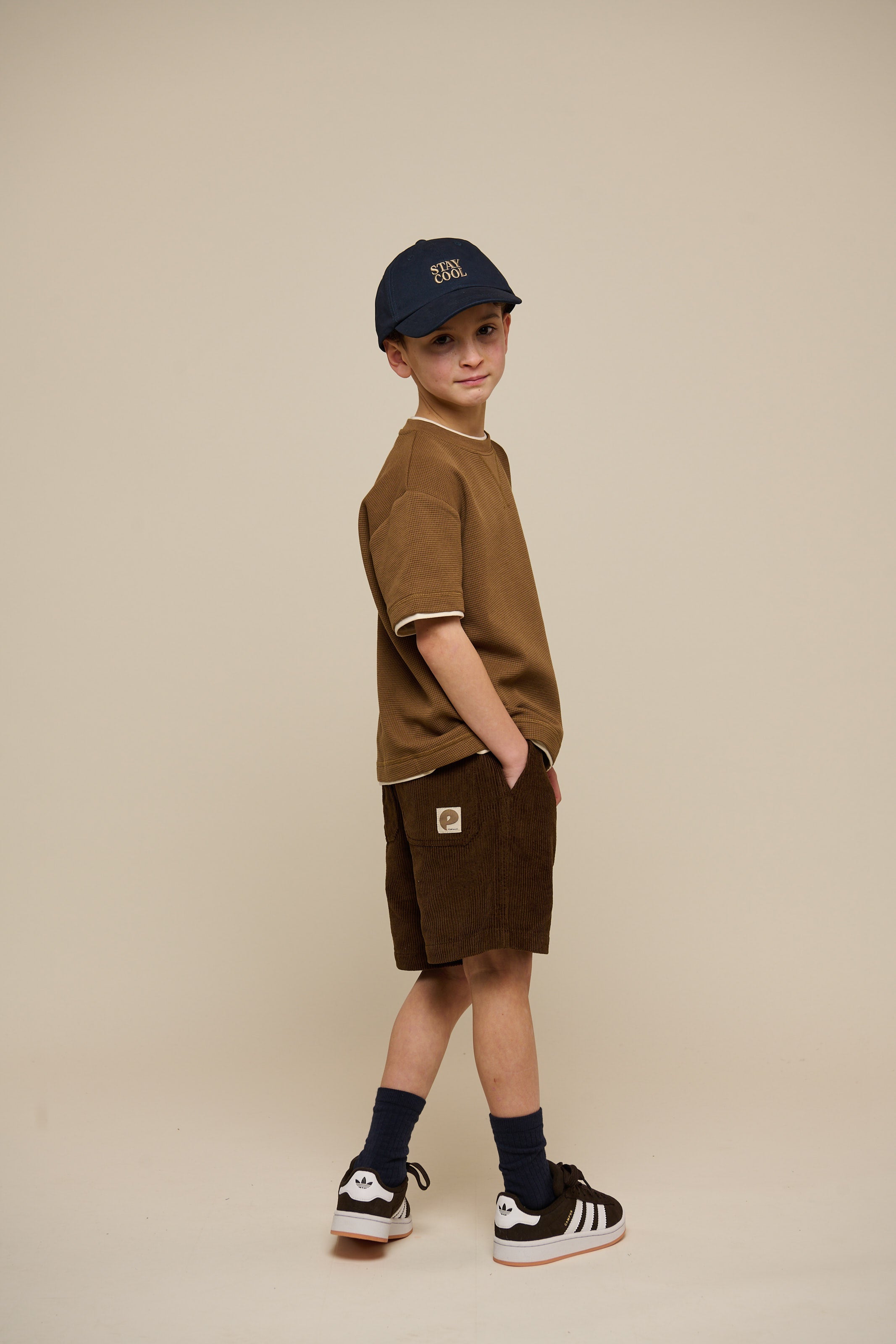 Kortærmet T-shirt med struktur - Tween - Coffee | 100712 Malthe