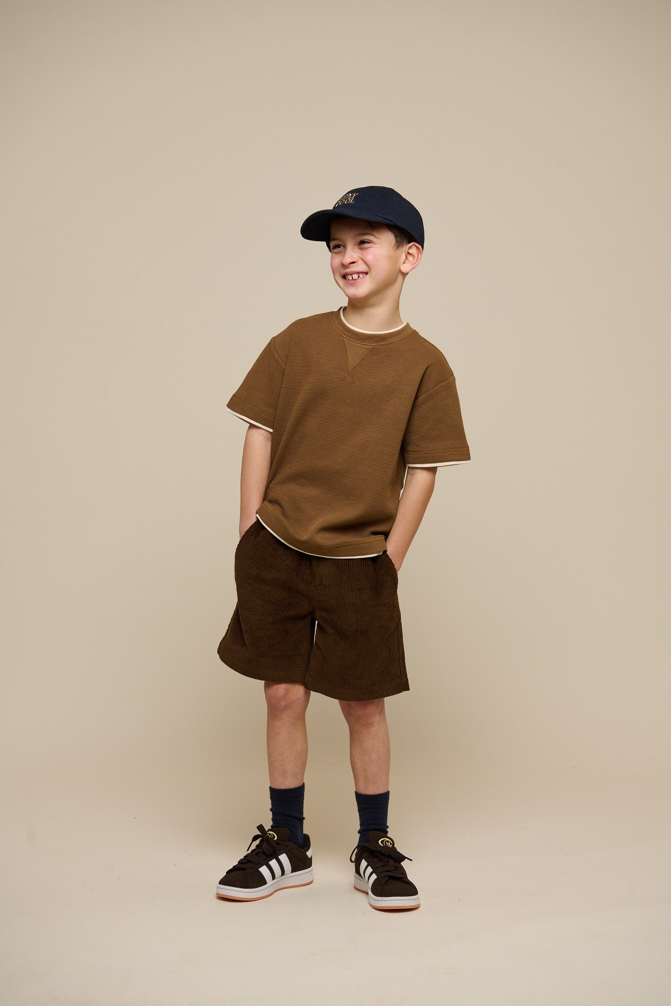Kortærmet T-shirt med struktur - Tween - Coffee | 100712 Malthe