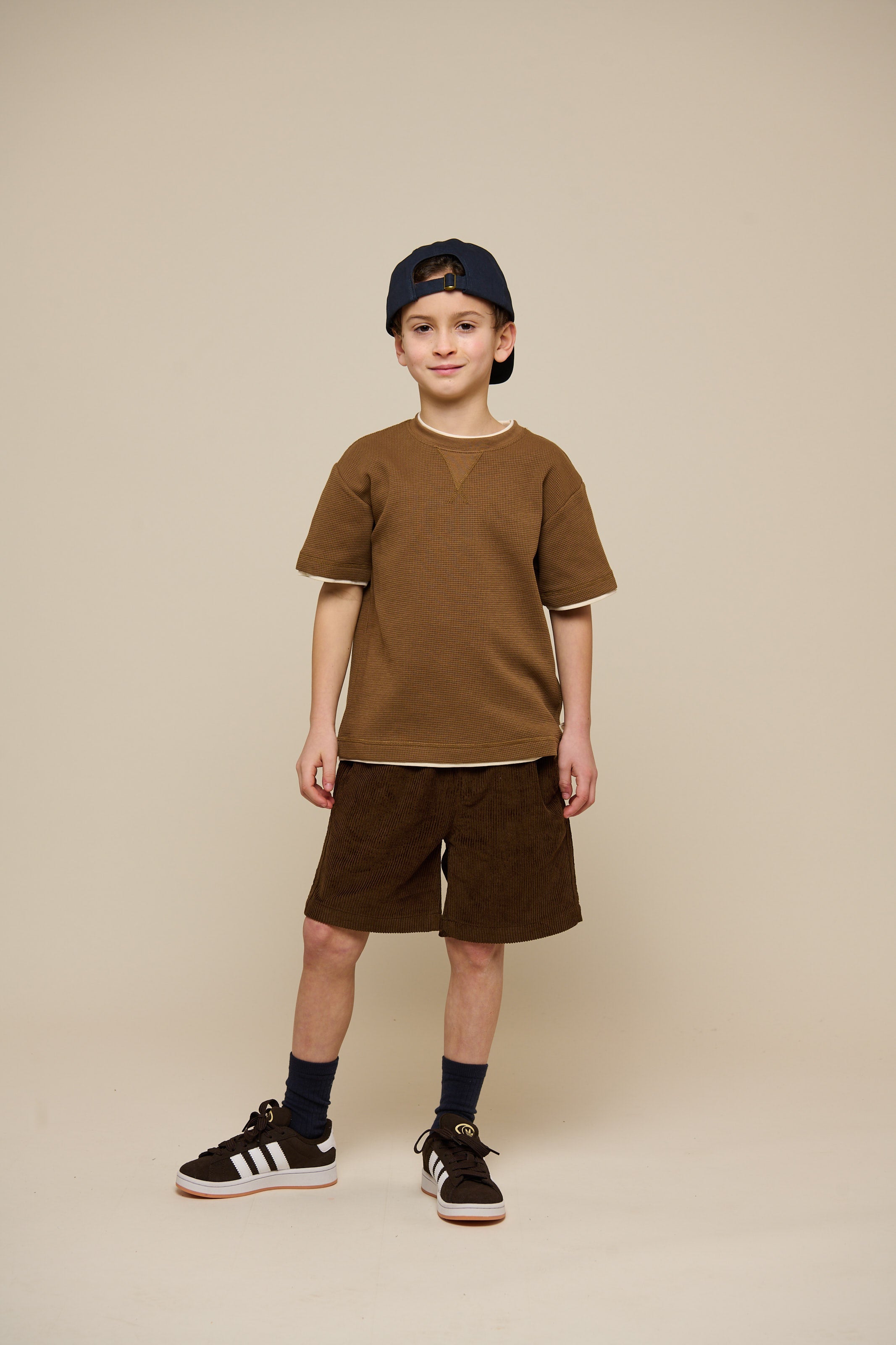 Pull-on fløjlsshorts - Tween - Dark Brown | 101105 Tobias
