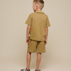Jerseyshorts med struktur - Tween - Khaki | 101222 Sonny