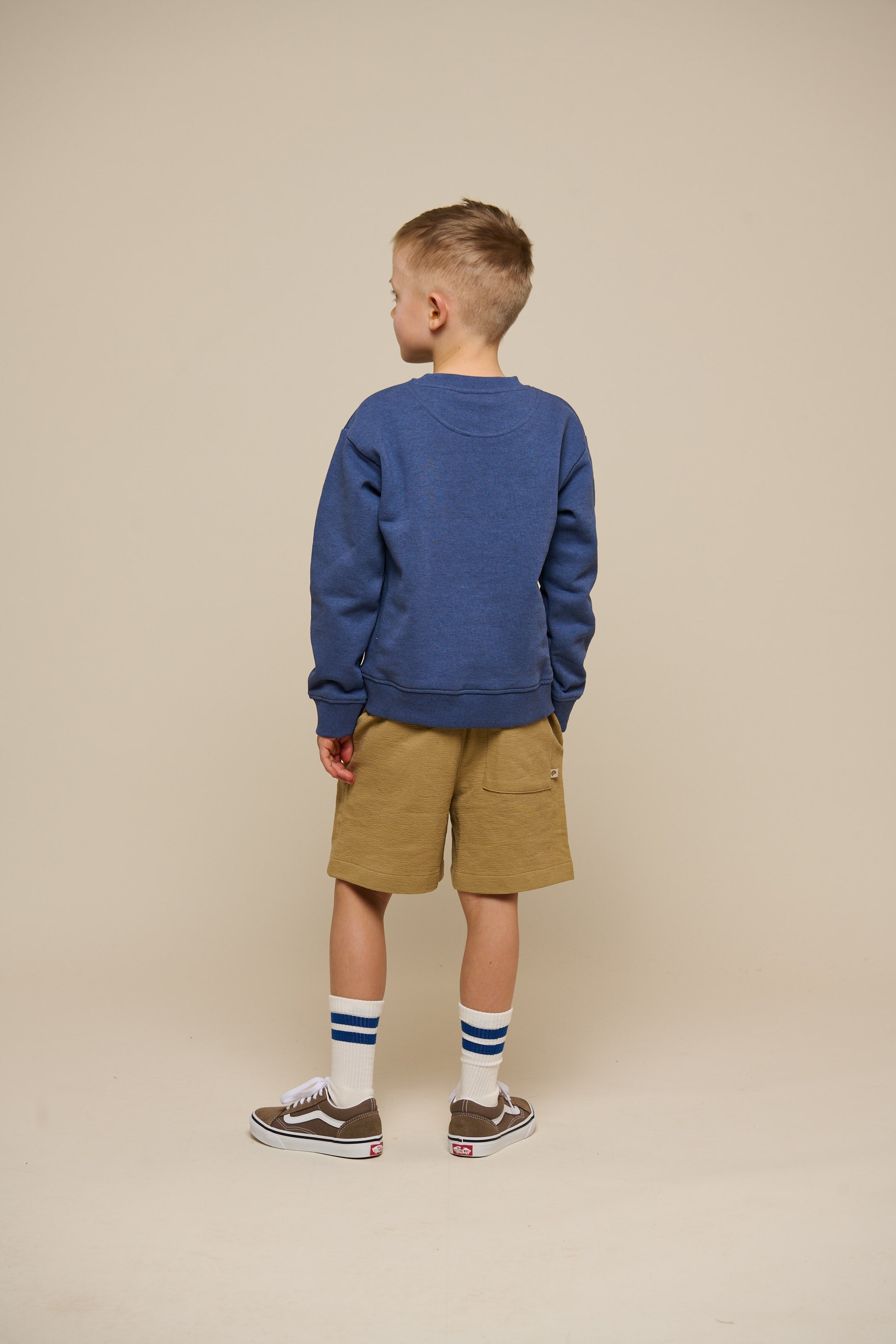 Sweatshirt med rund hals - Tween - Indigo Blue Melange | 100889 Justin