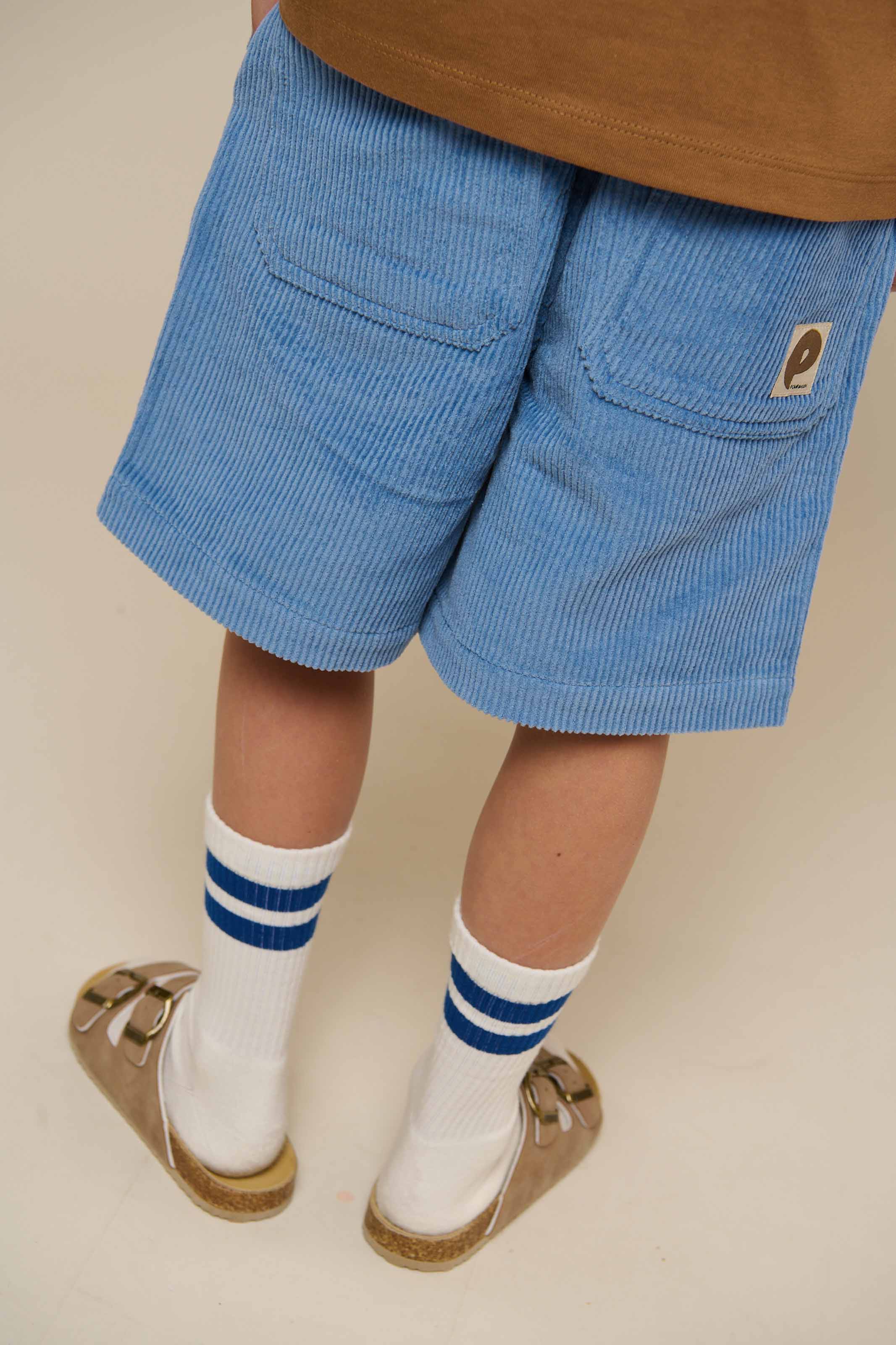 Pull-on fløjlsshorts - Tween - Dusty Blue | 101101 Tobias