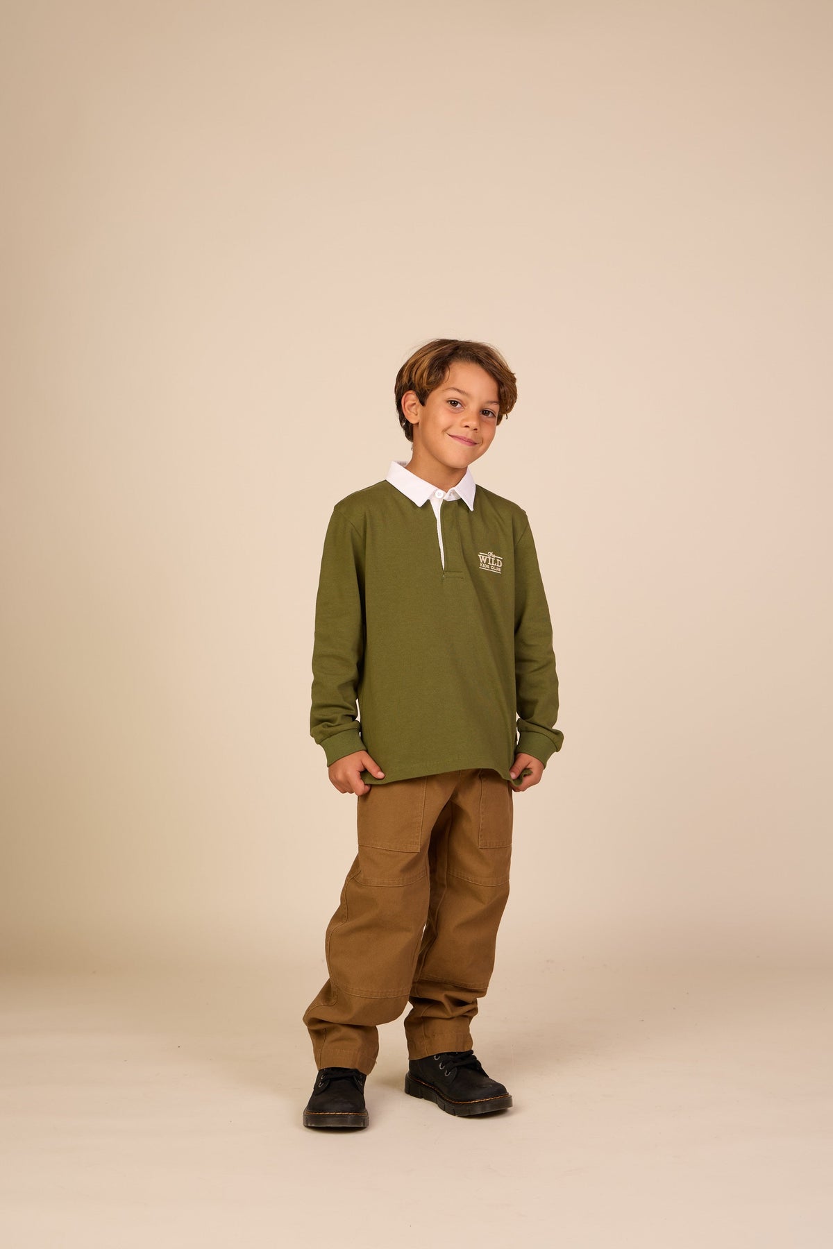 Langærmet jerseypolo Tween - Moss Green | 101692 Ruben