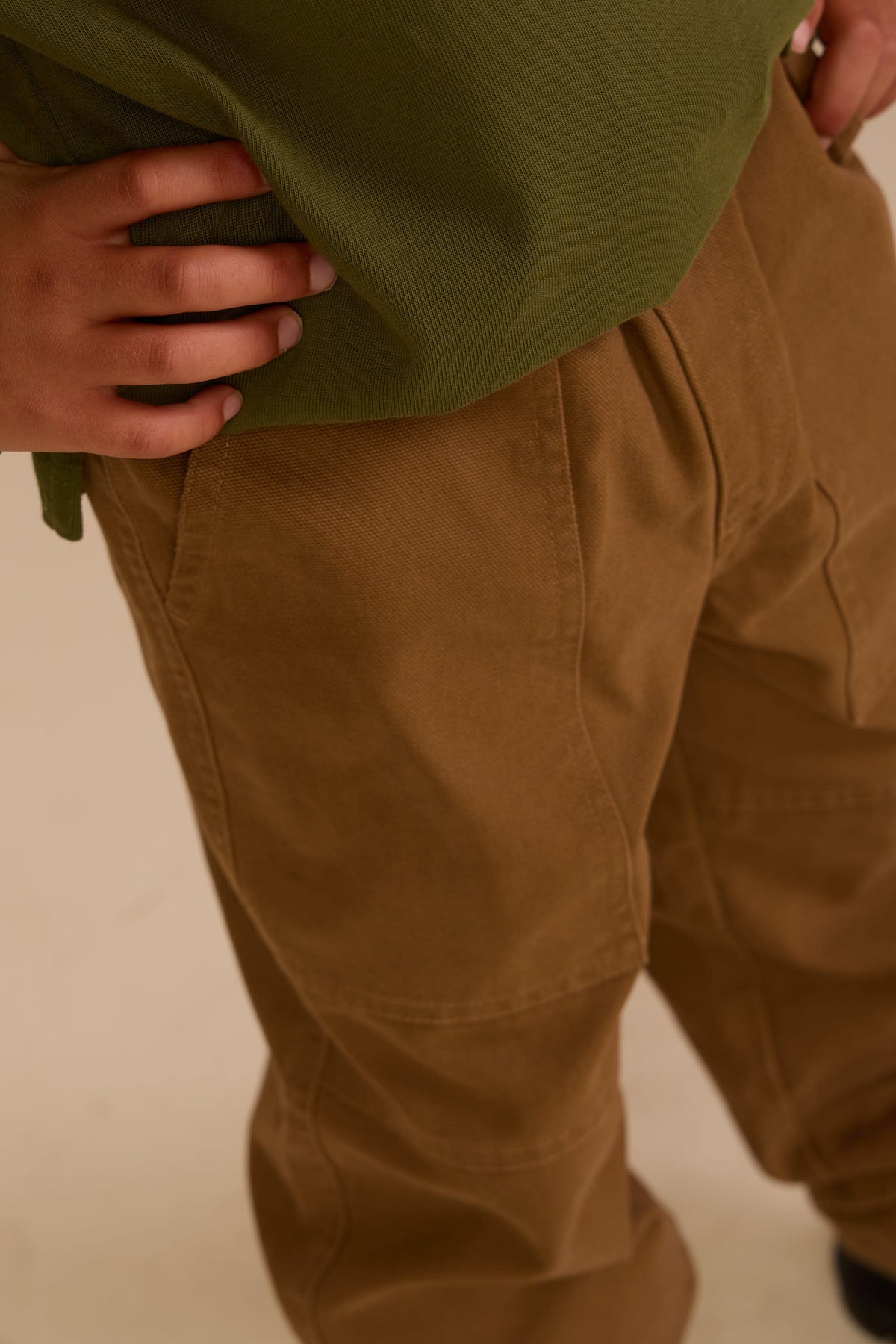 Canvasbukser med påsatte lommer Kids - Light Brown | 101533 Greyson