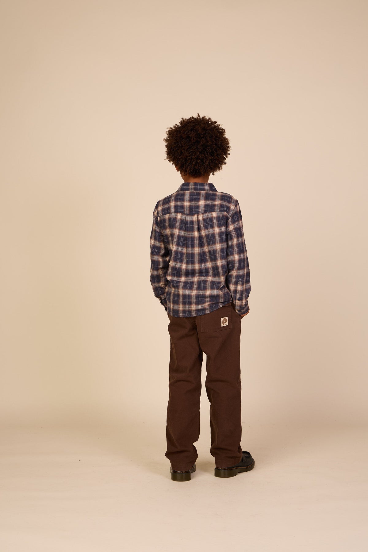 Ternet flannelskjorte Tween - Navy/Beige | 101650 Edwin