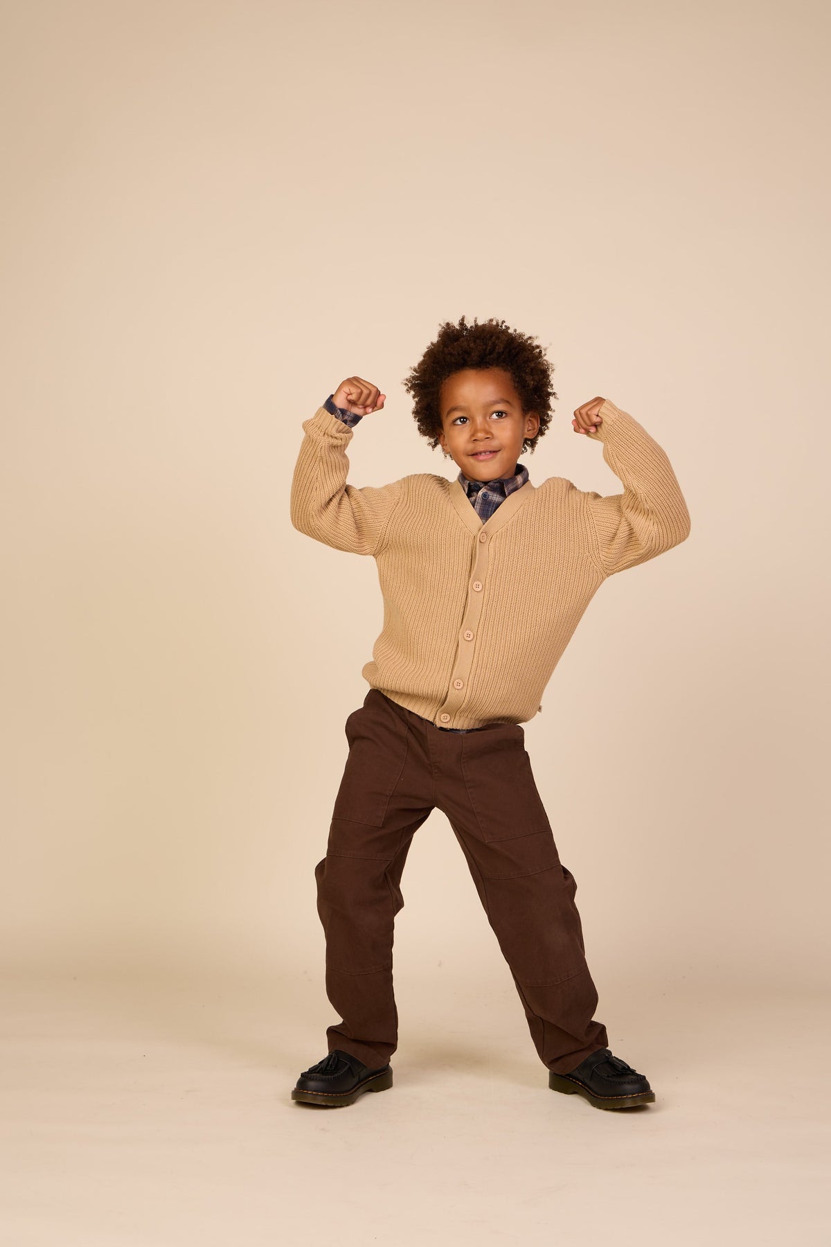 Cardigan i patentstrik - Tween - Beige | 101246 Clark
