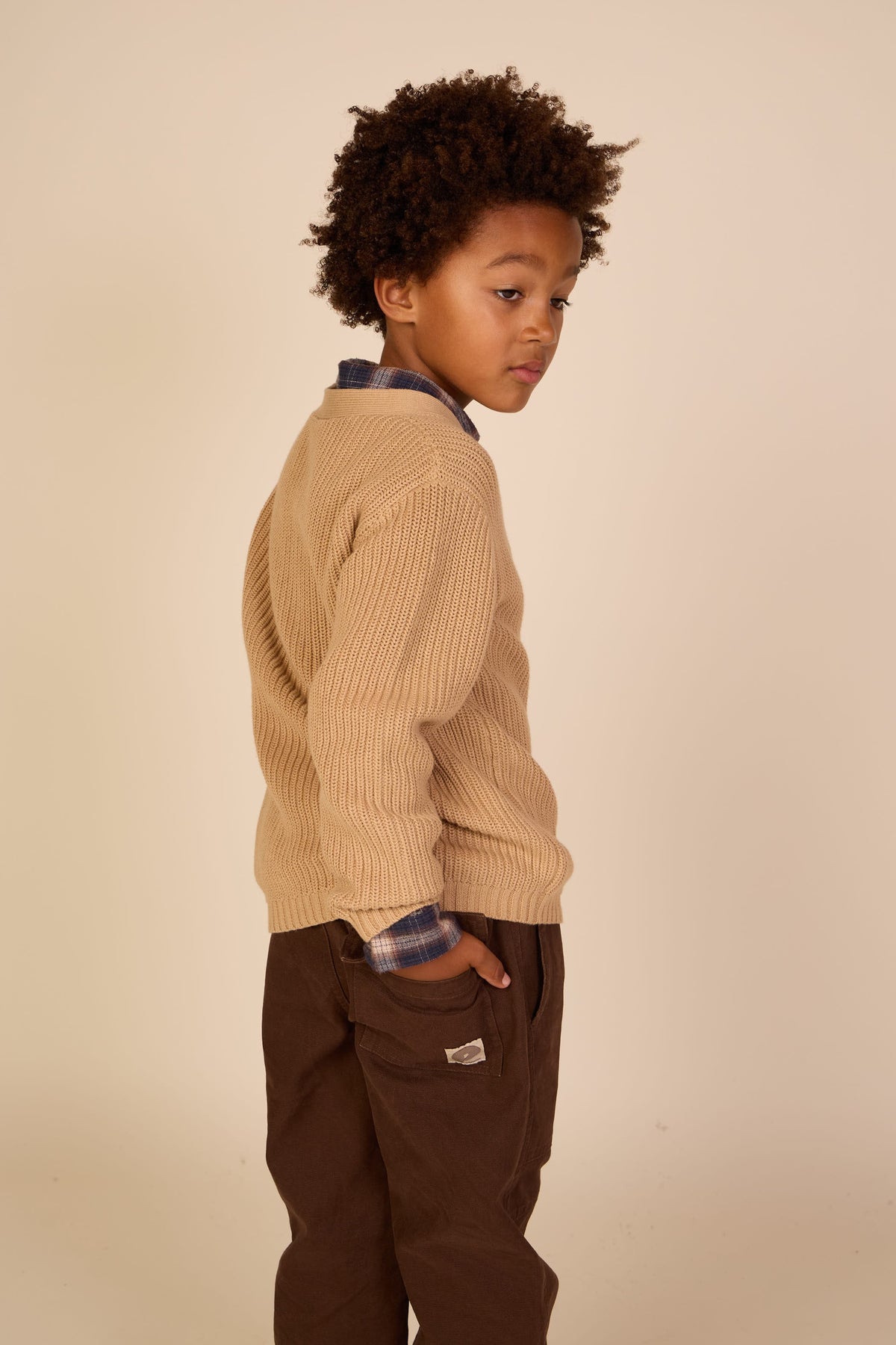Canvasbukser med påsatte lommer Tween - Dark Brown | 101532 Greyson
