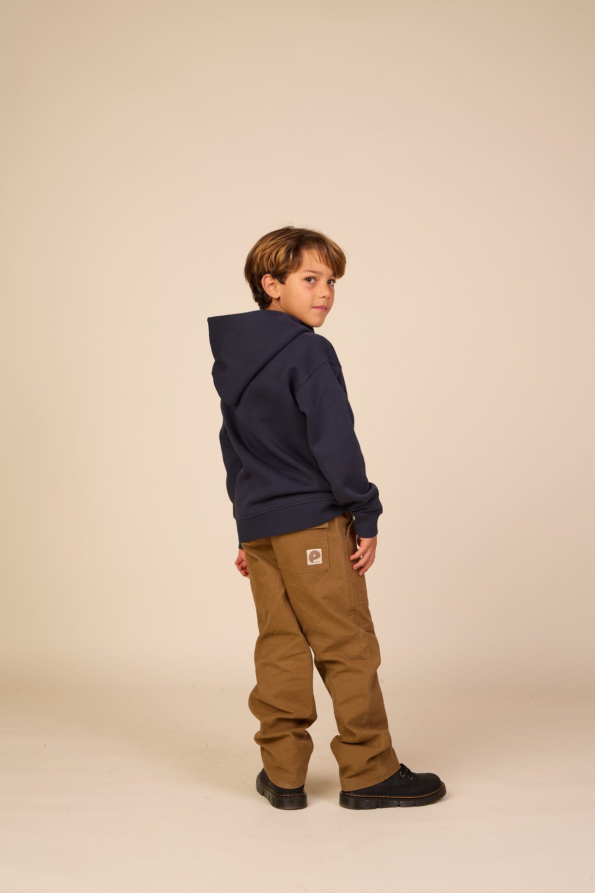 Hoodie med smiley broderi Tween - Navy | 101580 Andrew