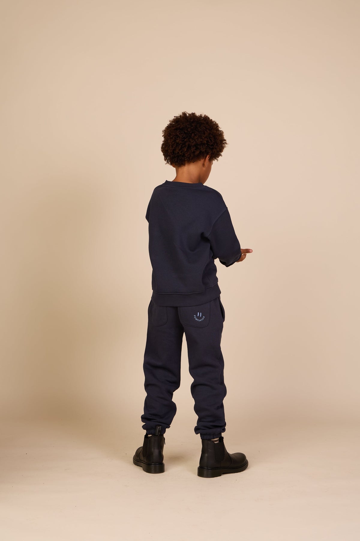 Joggingbukser med smiley broderi Tween - Navy | 101586 Andrew