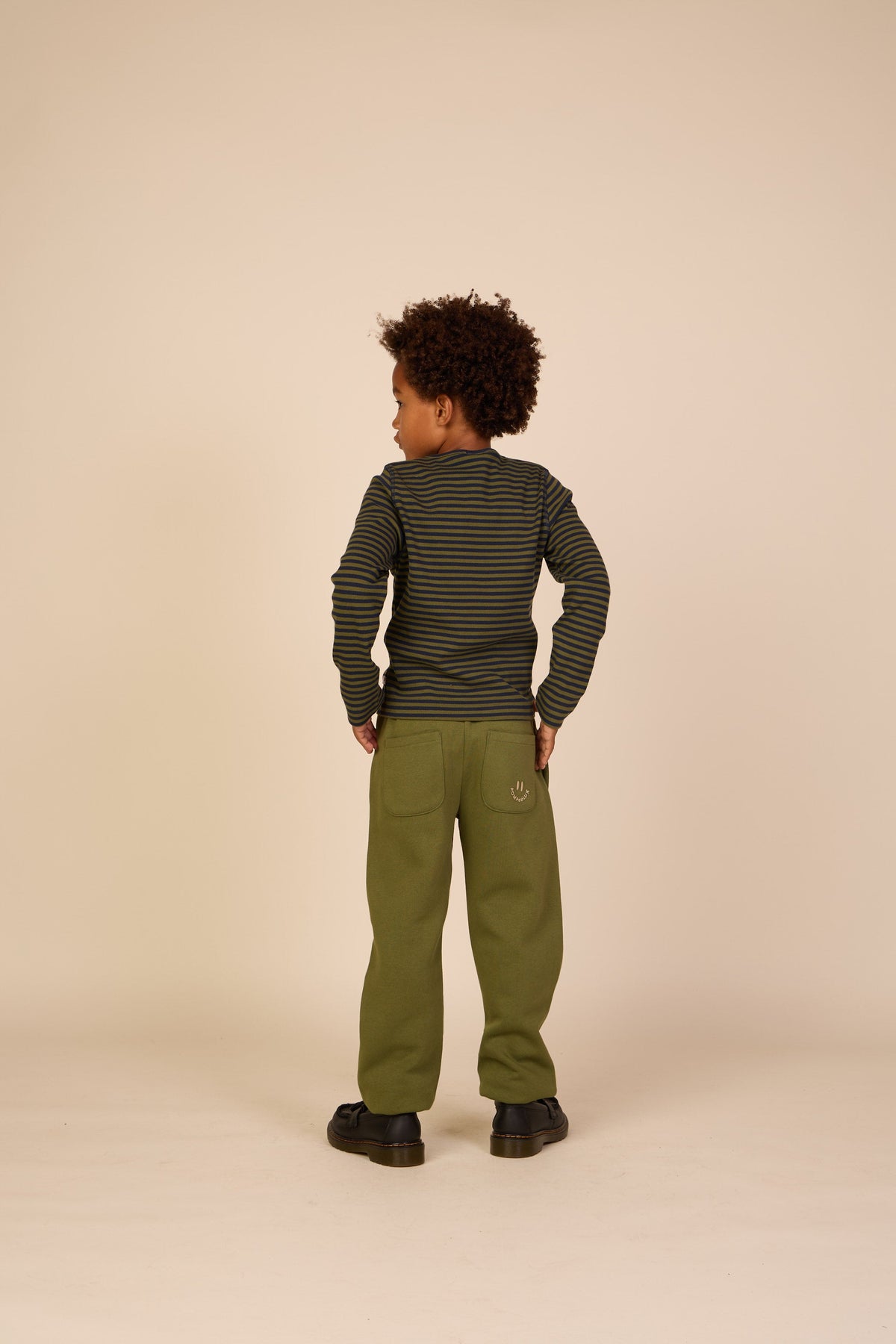 Joggingbukser med smiley broderi Tween - Moss Green | 101588 Andrew