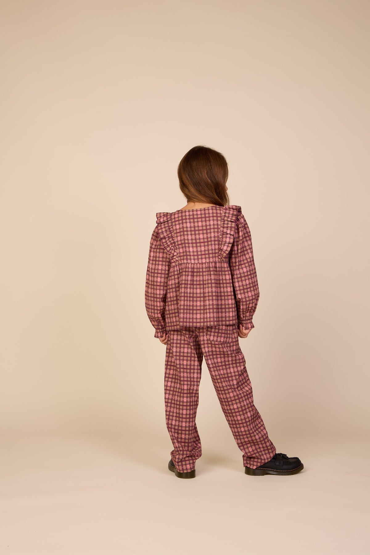 Ternet bomuldsbluse med flæser Tween - Rose | 101494 Penny