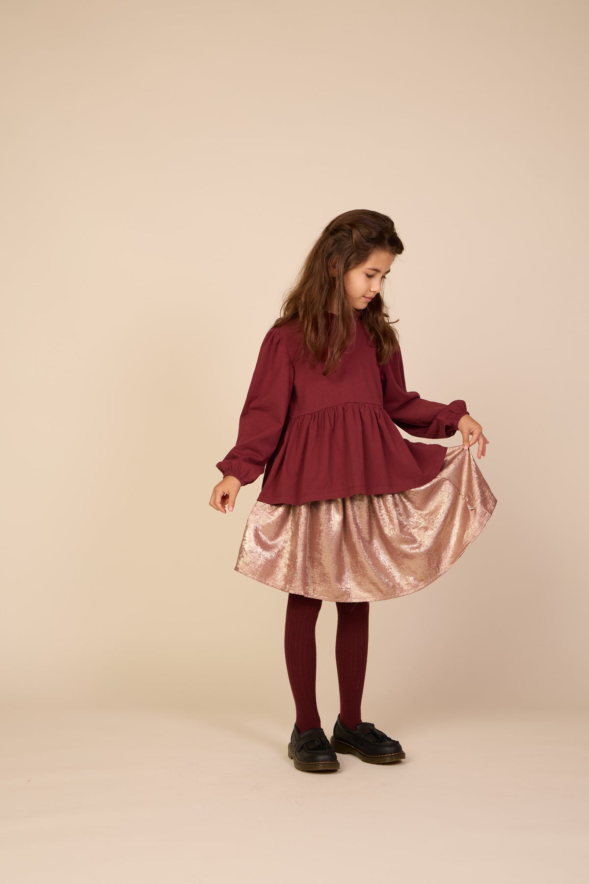 Nederdel med guld-finish Tween - Dusty Rose | 101674 Sylvia