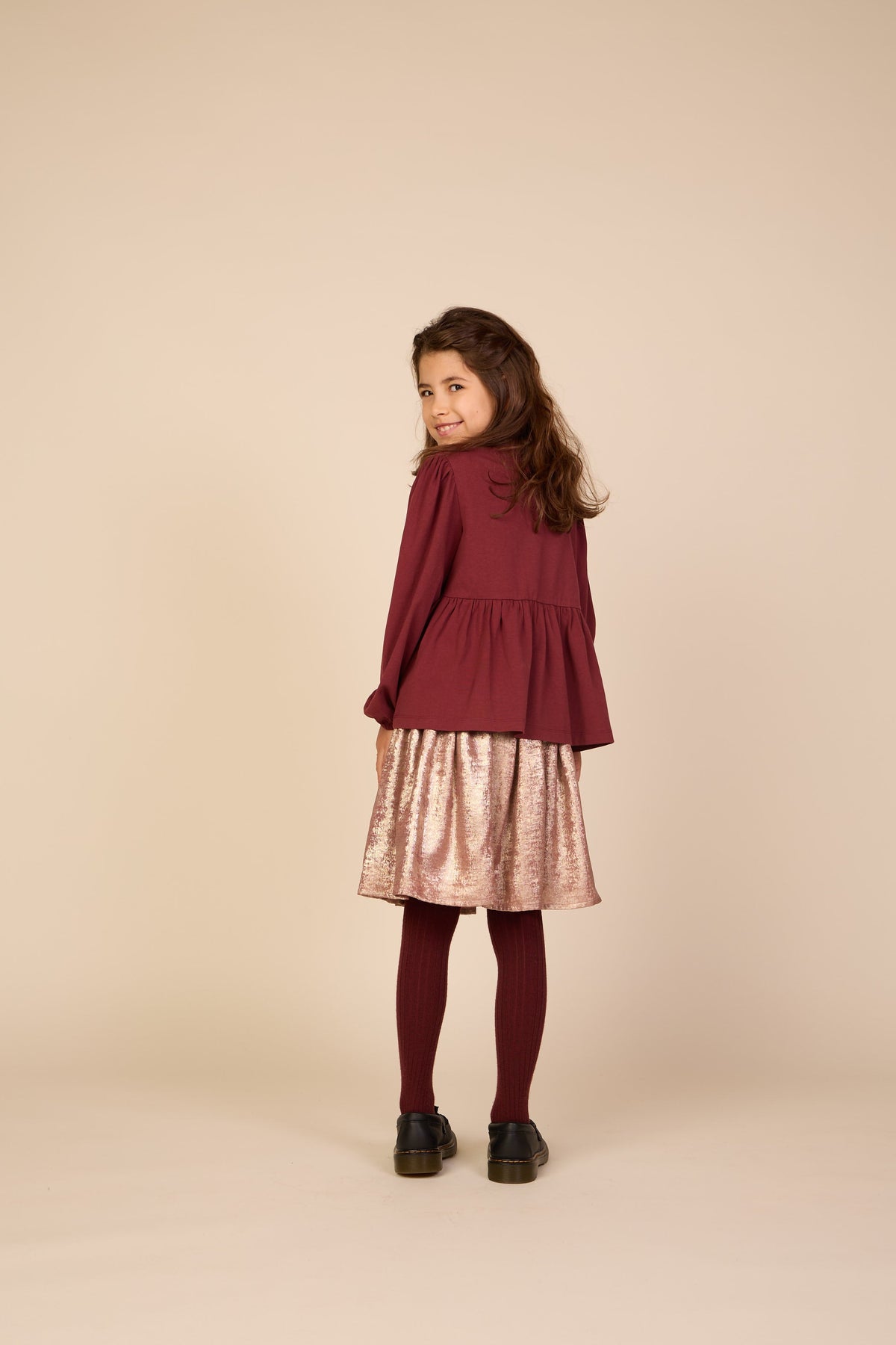 Nederdel med guld-finish Tween - Dusty Rose | 101674 Sylvia