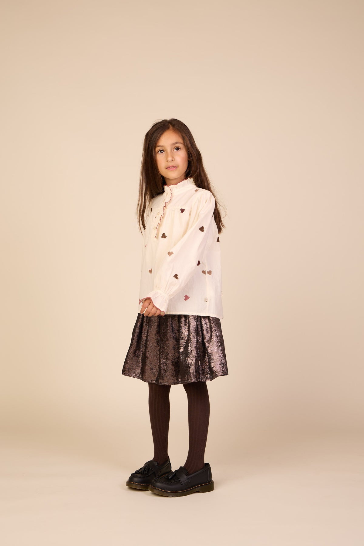 Nederdel med guld-finish Tween - Dark Brown | 101672 Sylvia