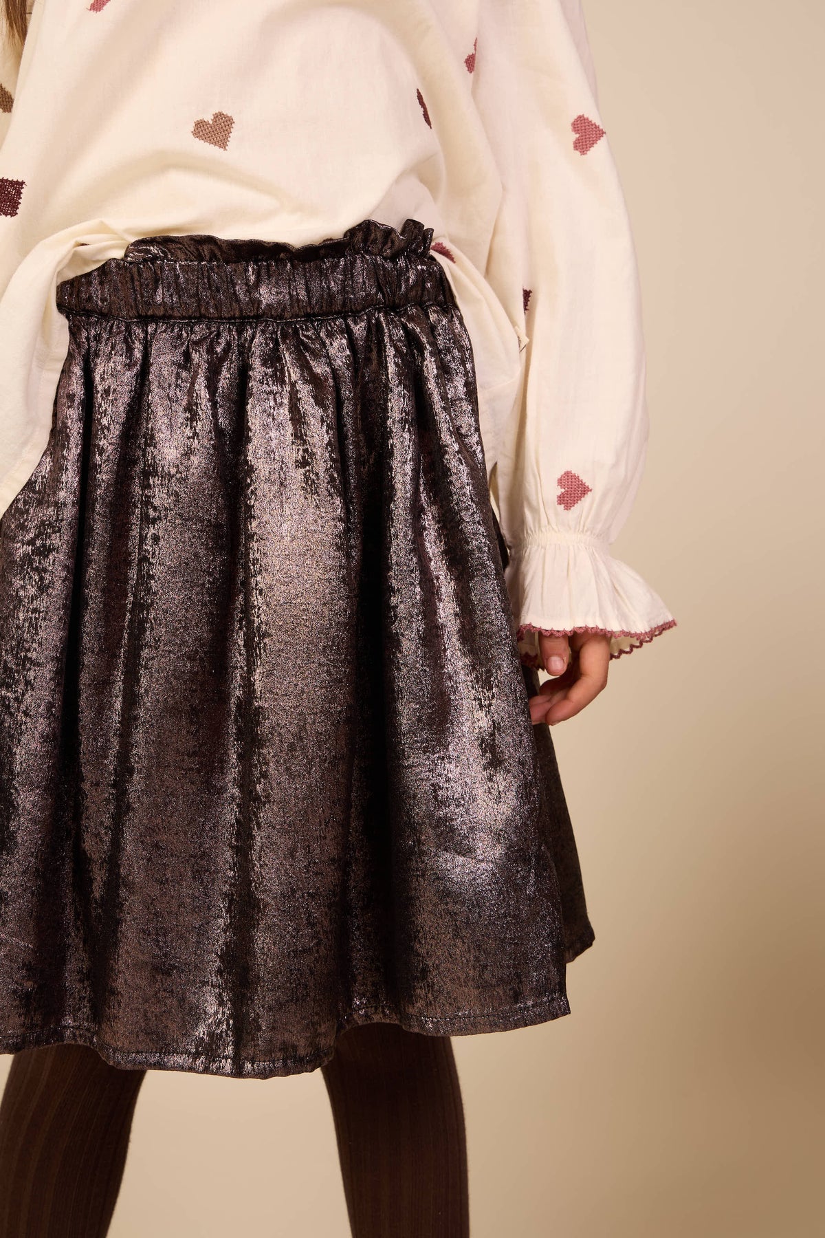 Nederdel med guld-finish Tween - Dark Brown | 101672 Sylvia