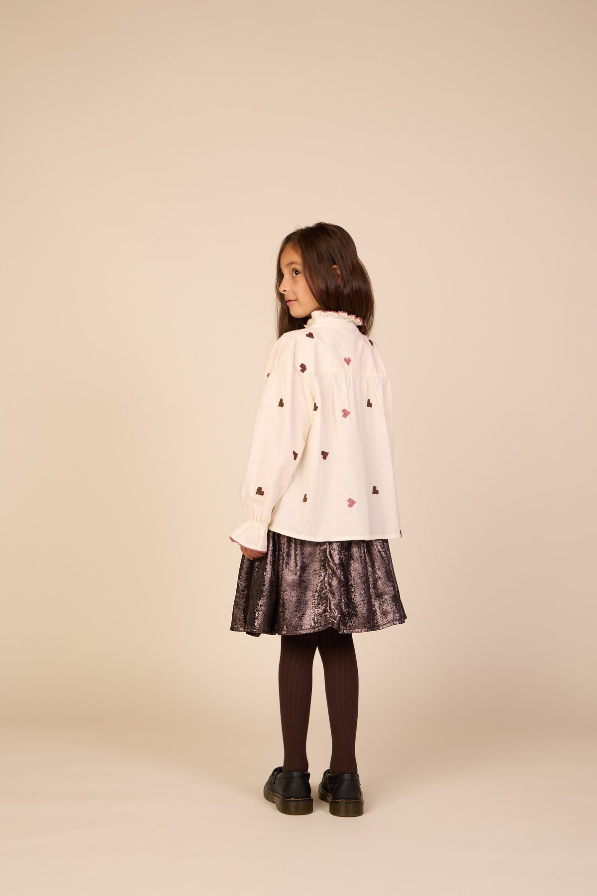 Nederdel med guld-finish Tween - Dark Brown | 101672 Sylvia