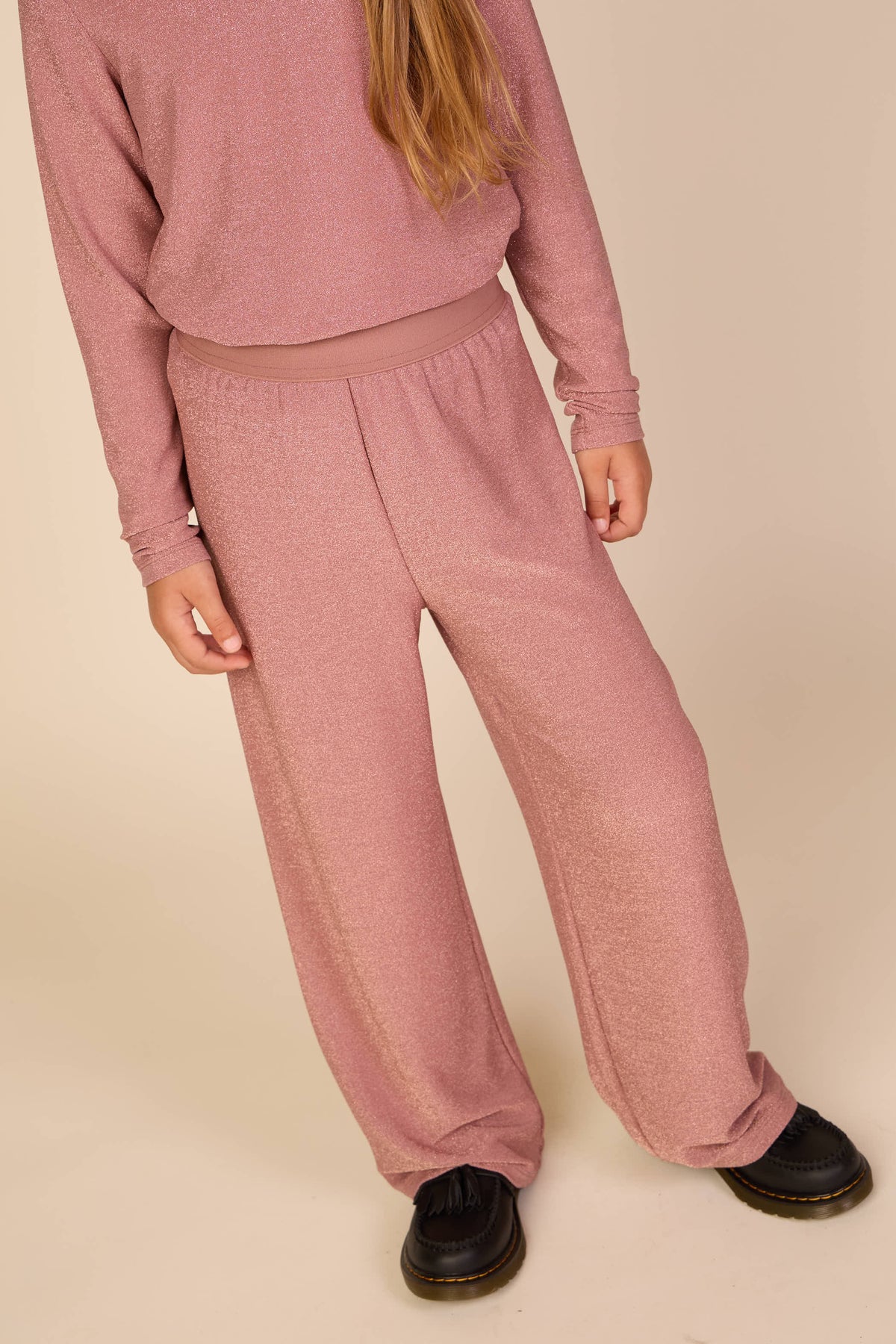 Bukser med lurex Tween - Dusty Rose | 101670 Helen