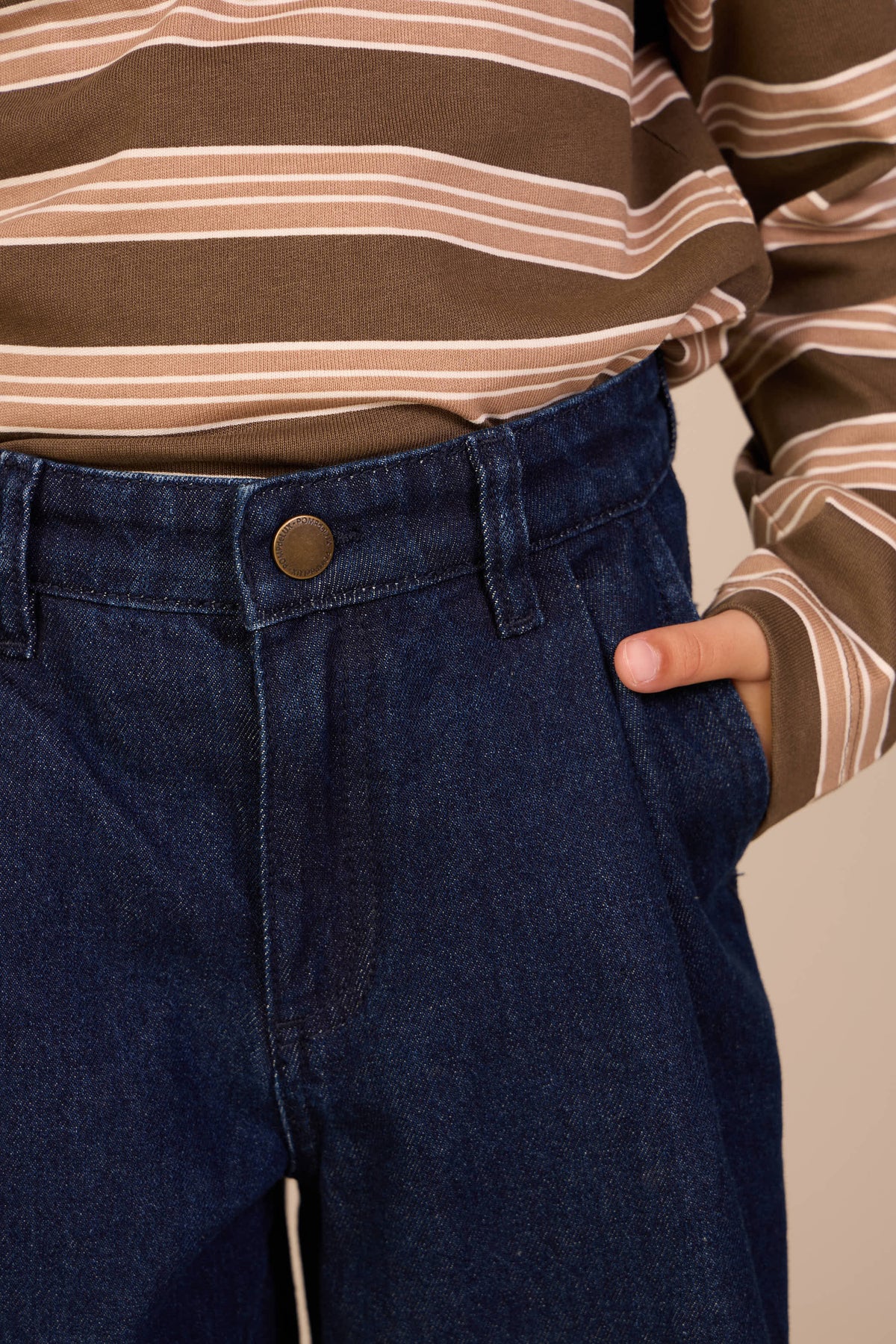 Wide-leg jeans med læg Tween - Dark Blue | 101648 Sadie