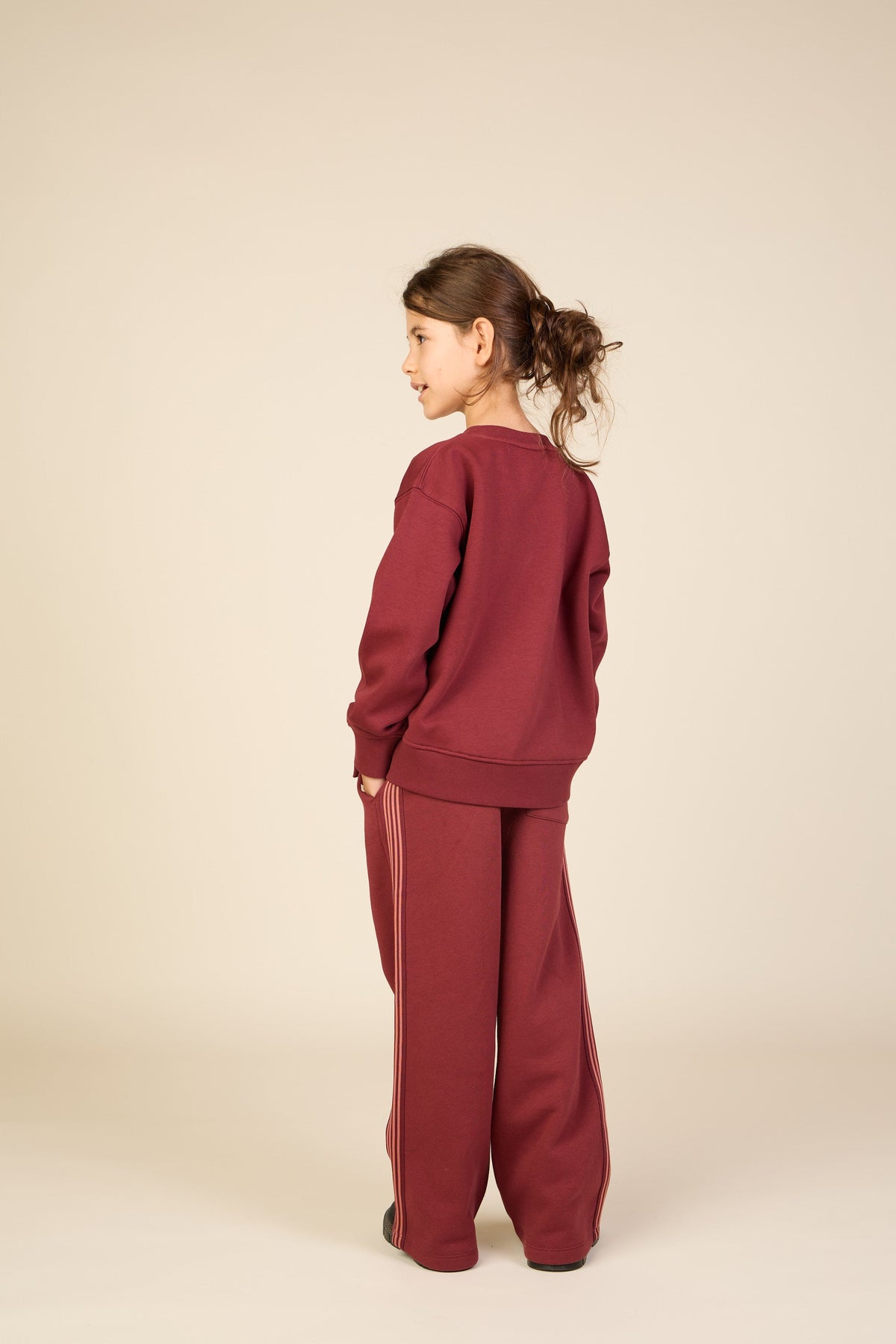 Sweatshirt med ribdetaljer Tween - Bordeaux | 101625 Zoe