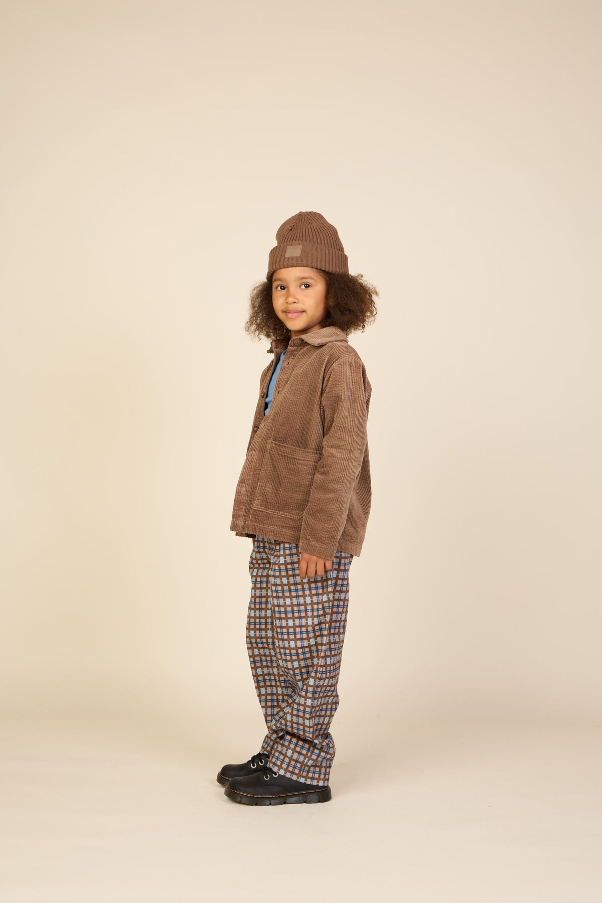Fløjls-overshirt med store lommer Tween - Brown | 101682 Greta