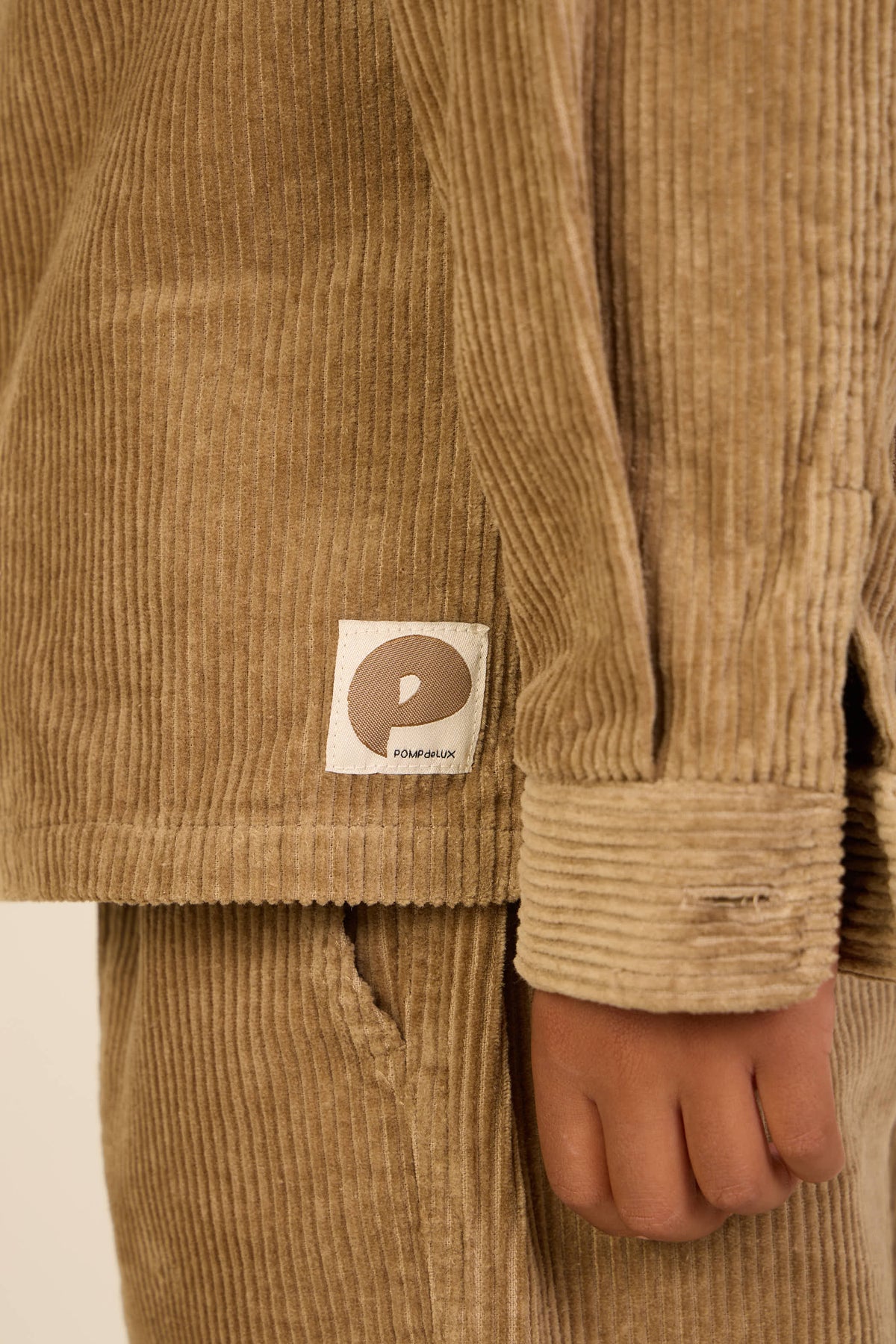 Fløjls-overshirt med påsatte lommer Tween - Khaki | 101540 Reed
