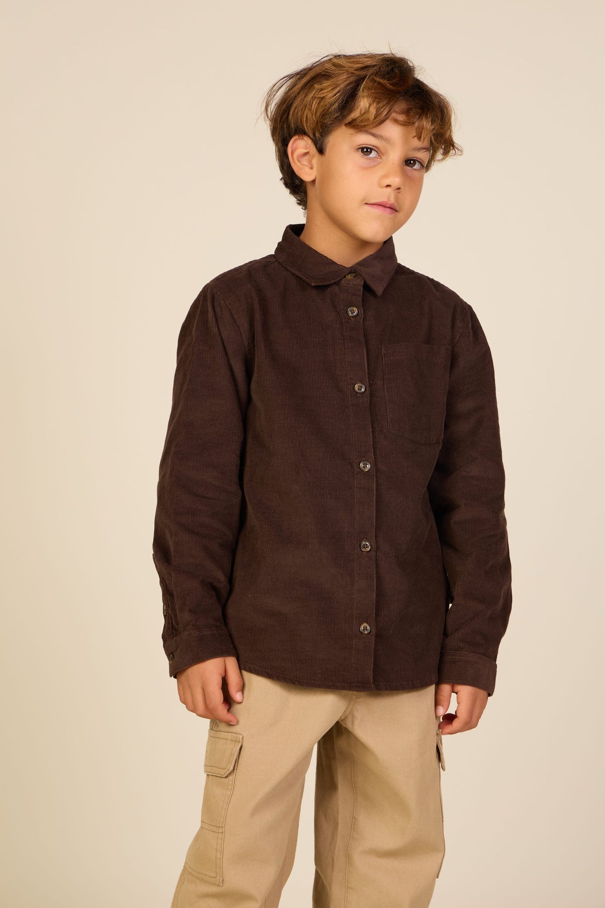 Fløjlsskjorte Tween - Dark Brown | 101656 Jonny