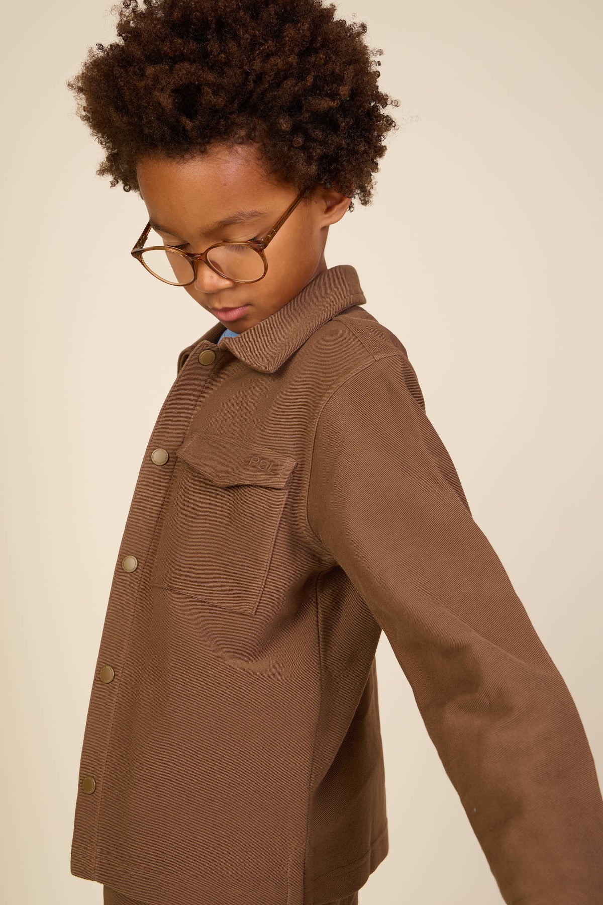 Overshirt i struktureret sweatkvalitet Tween - Brown | 101502 Wilder