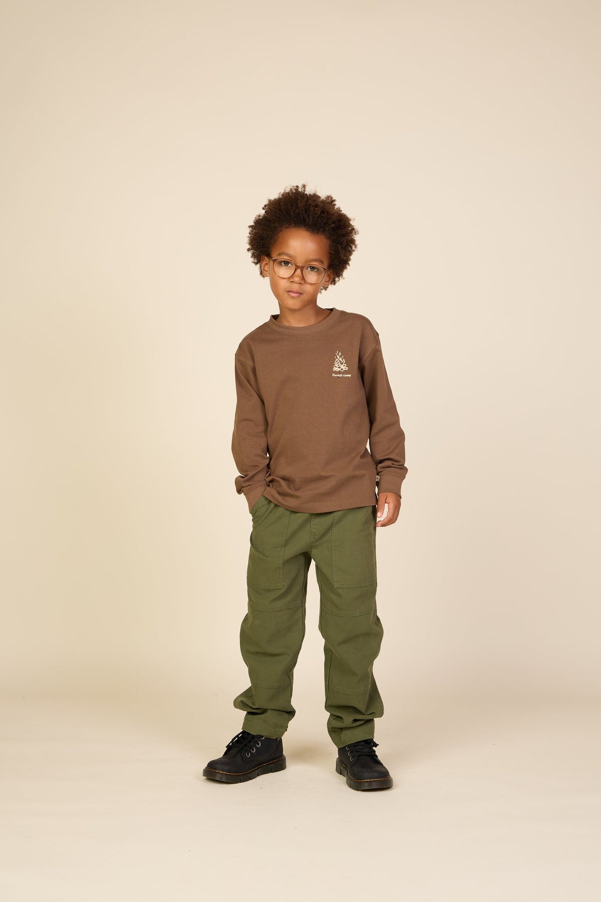 Canvasbukser med påsatte lommer Tween - Moss Green | 101536 Greyson