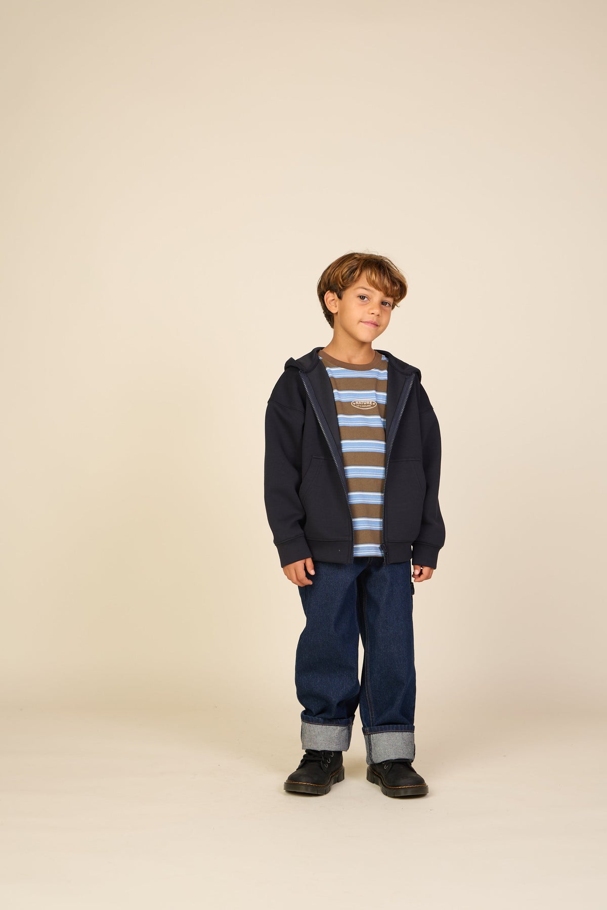 Scuba Hættetrøje med lynlås - Tween - Dark Navy | 100640 Liam