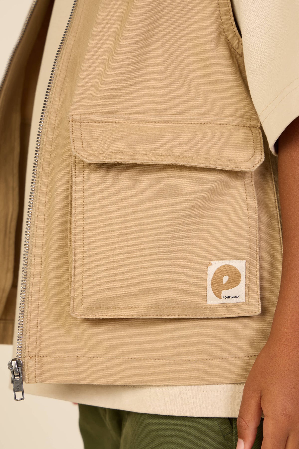 Canvas cargo-vest - Kids - Khaki | 101128 Isack