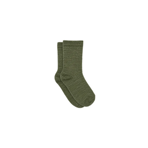 MP Ribstrikkede uldsokker - Tween - Moss Green | 101724 MP 718