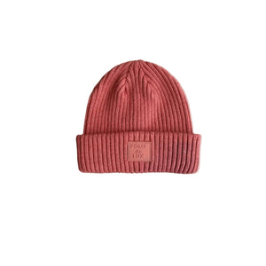Ribstrikket bomuldshue - Kids - Dusty Rose | 101518 Todd