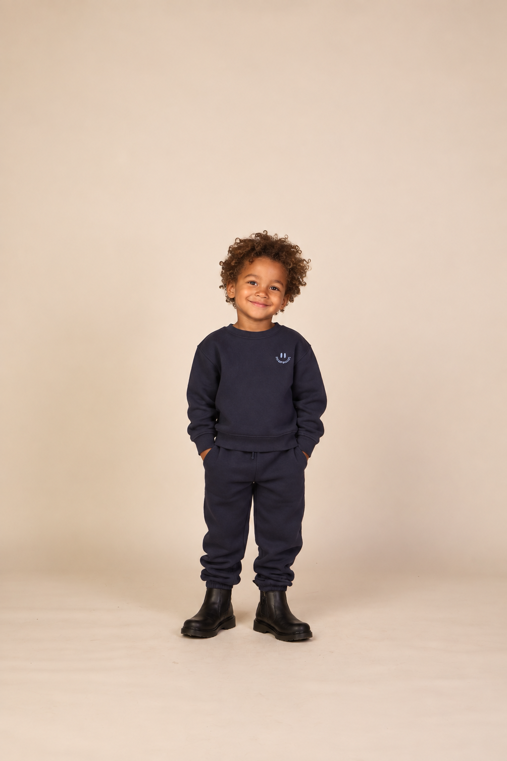 Joggingbukser med smiley broderi Kids - Navy | 101585 Andrew