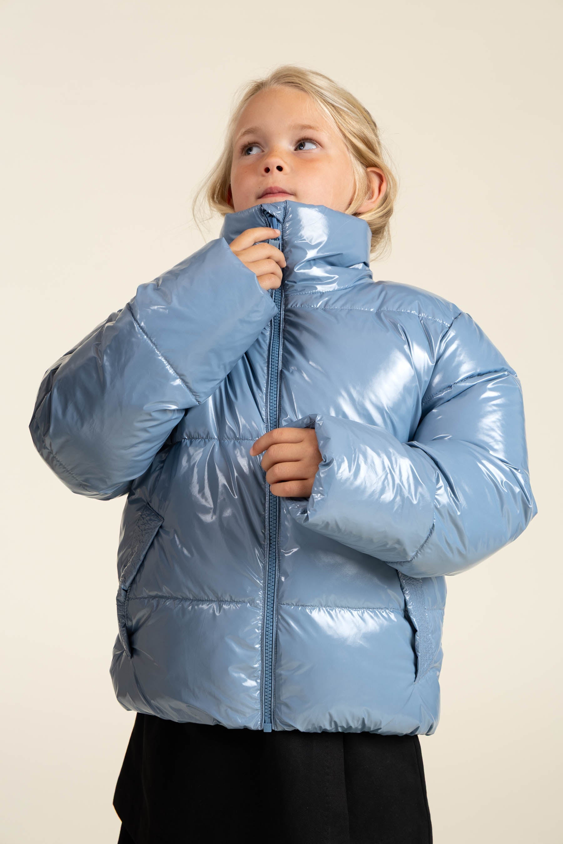 Shiny Pufferjakke - Tween - Blue | 100533 Violet