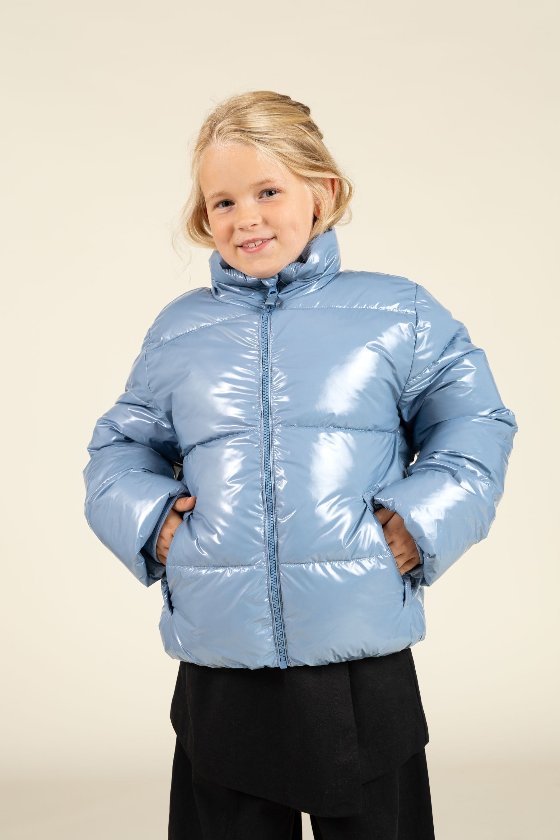 Shiny Pufferjakke - Tween - Blue | 100533 Violet