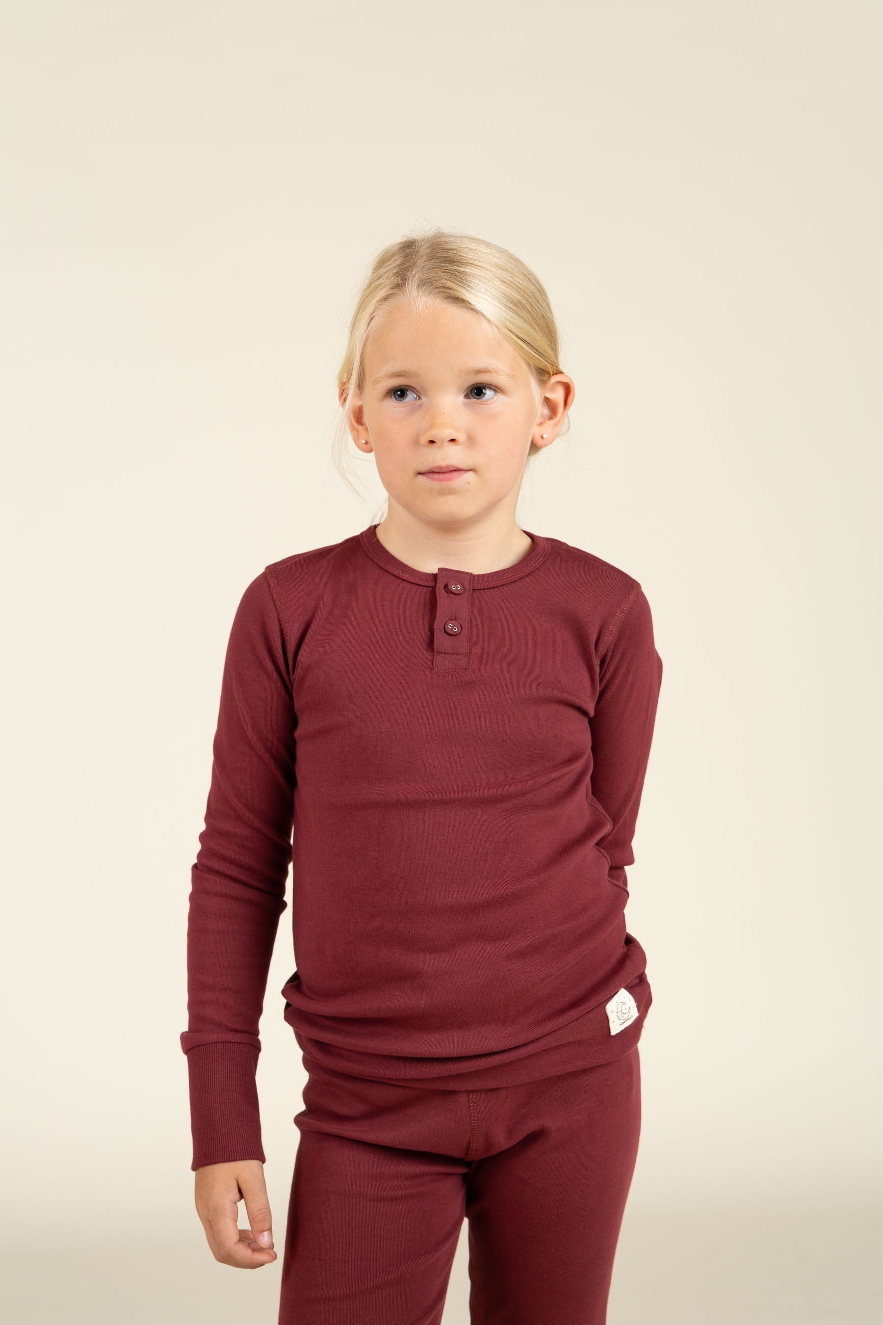Pyjamas i jersey - Tween - Burgundy | 100555 Bangkok
