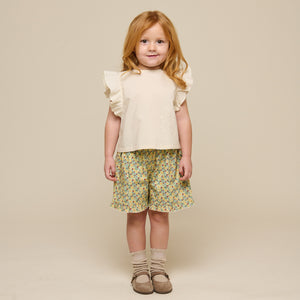 Poplinbluse med broderi - Kids - Offwhite | 101043 Barbara