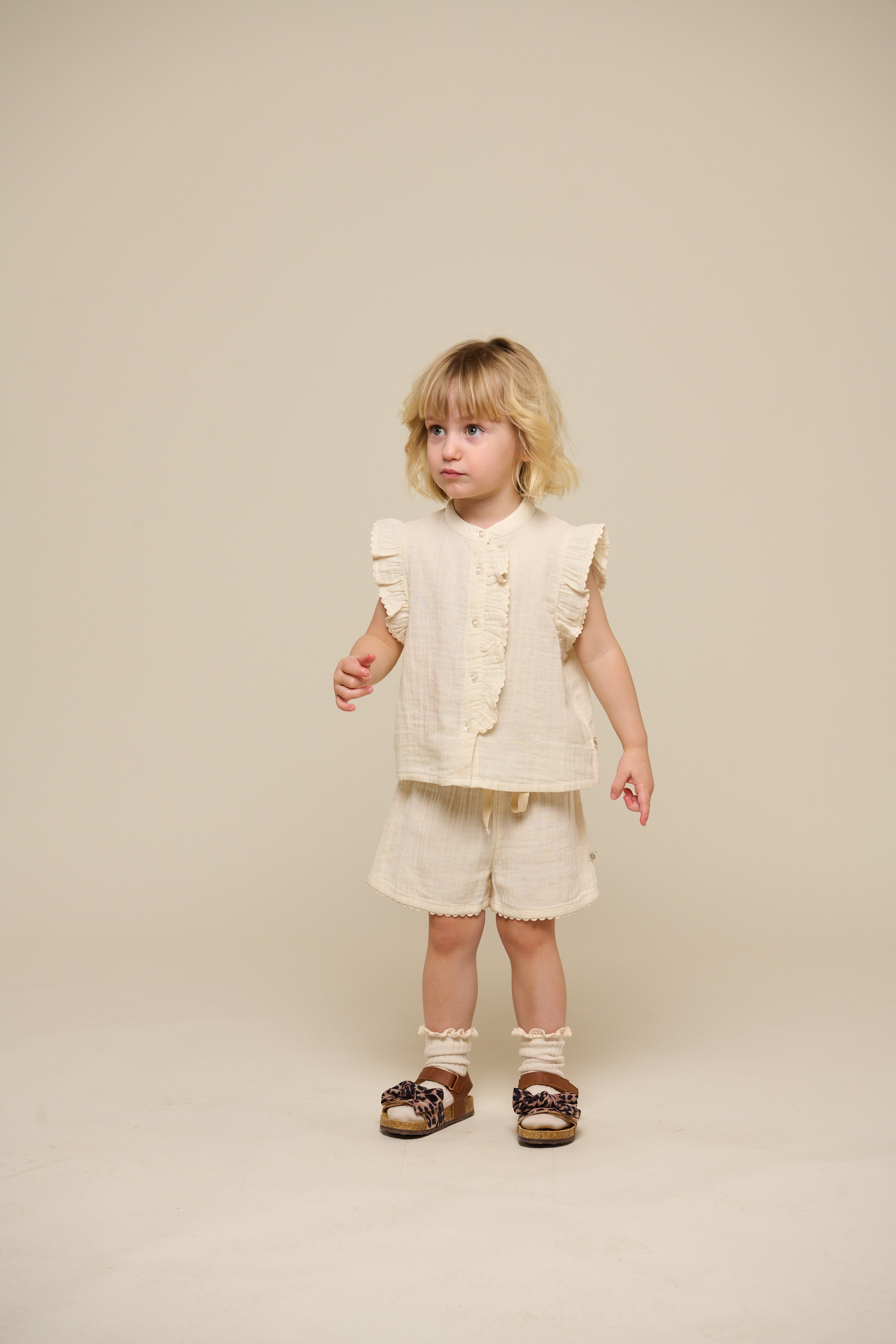 Shorts i musselin - Kids - Off White | 100924 Jasmine
