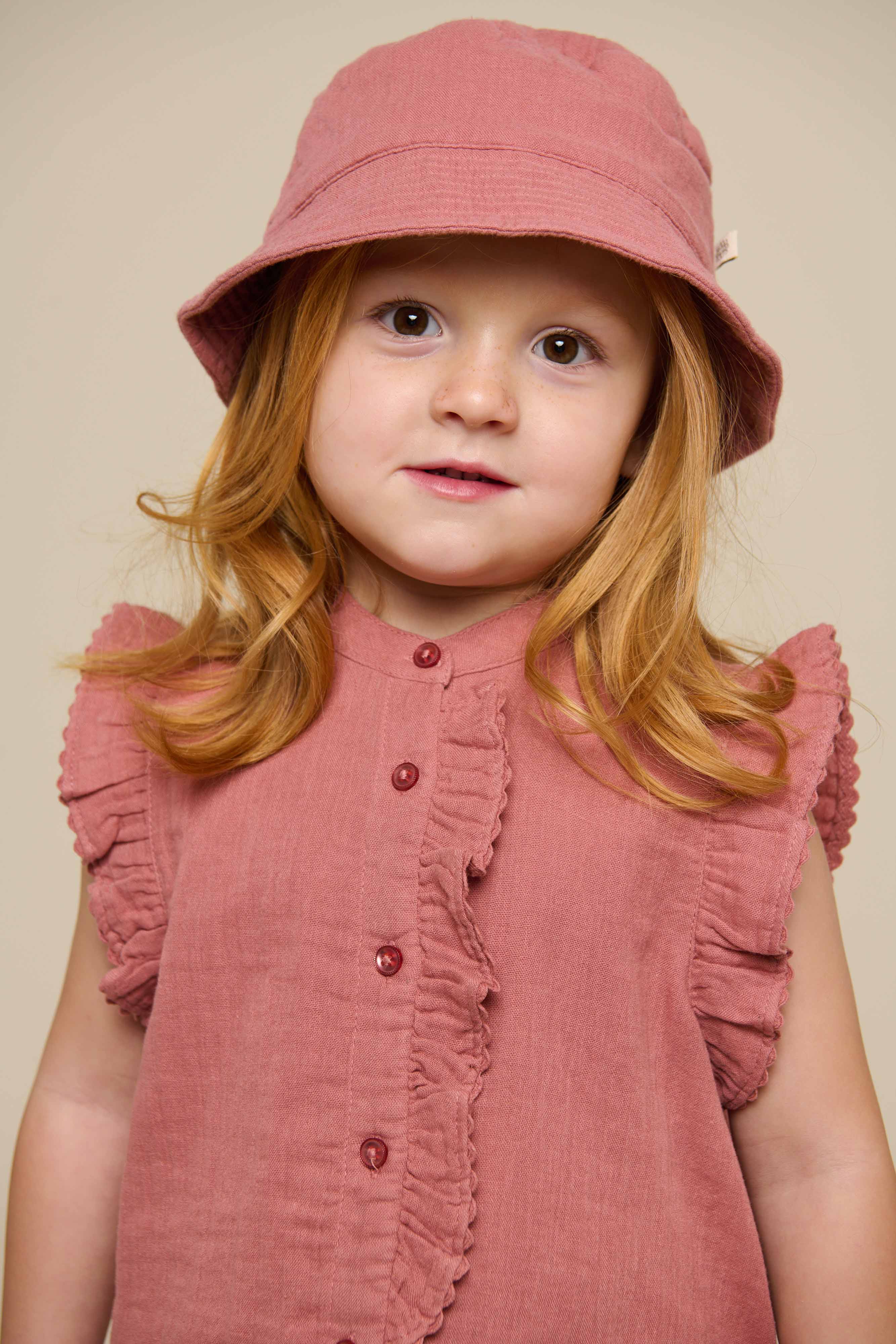 Ærmeløs top i musselin - Kids - Old Rose | 100932 Jasmine