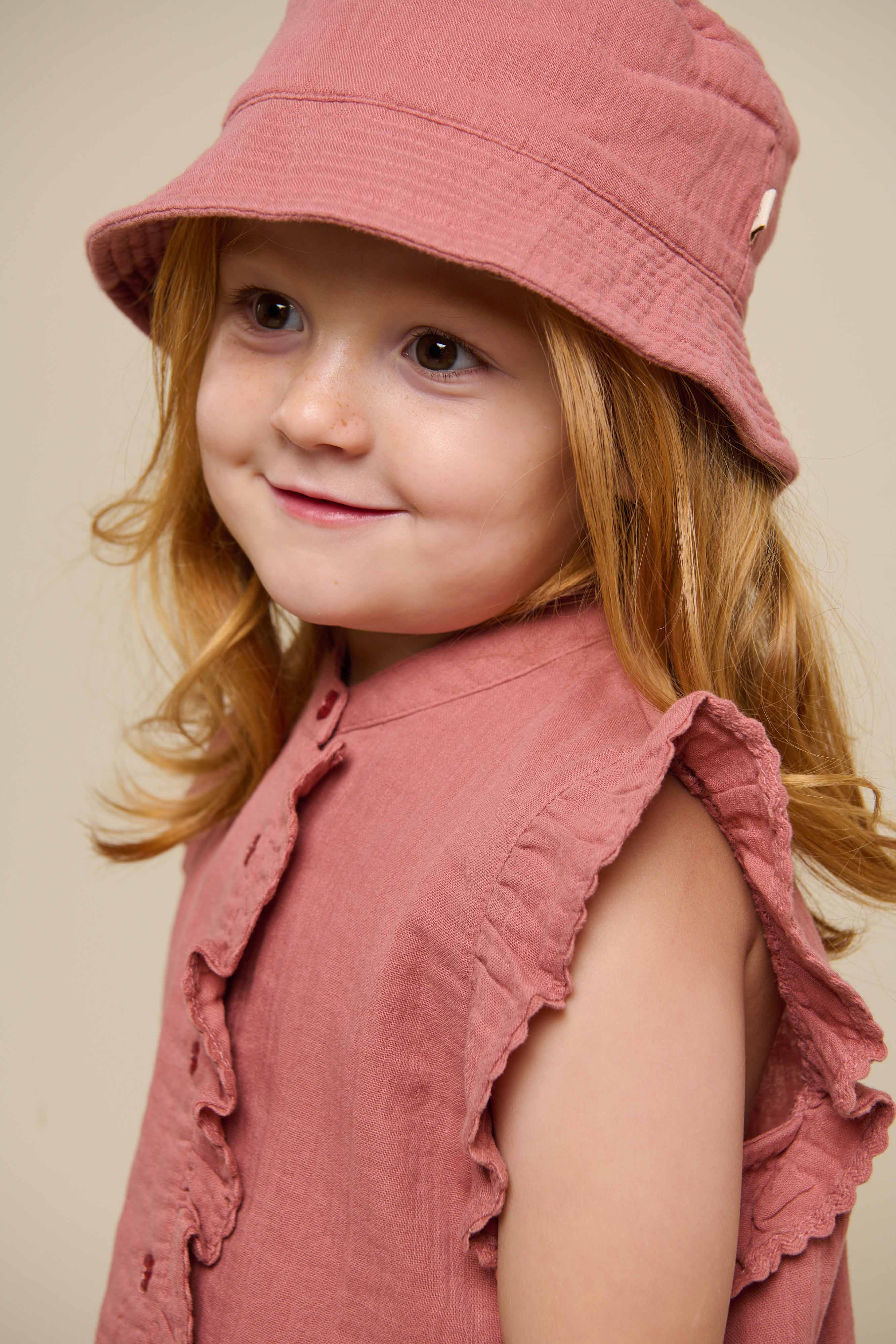 Bøllehat i musselin - Kids - Old Rose | 100944 Jasmine